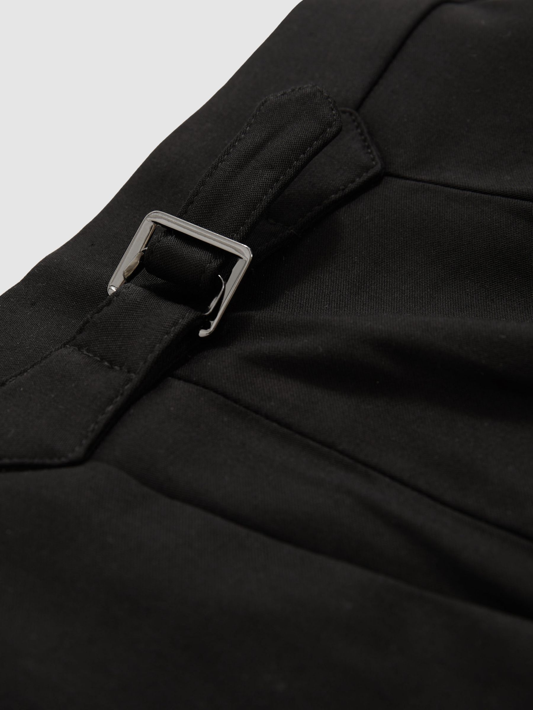 Cotton-Blend Tapered Trousers in Black - Image 6 of 6