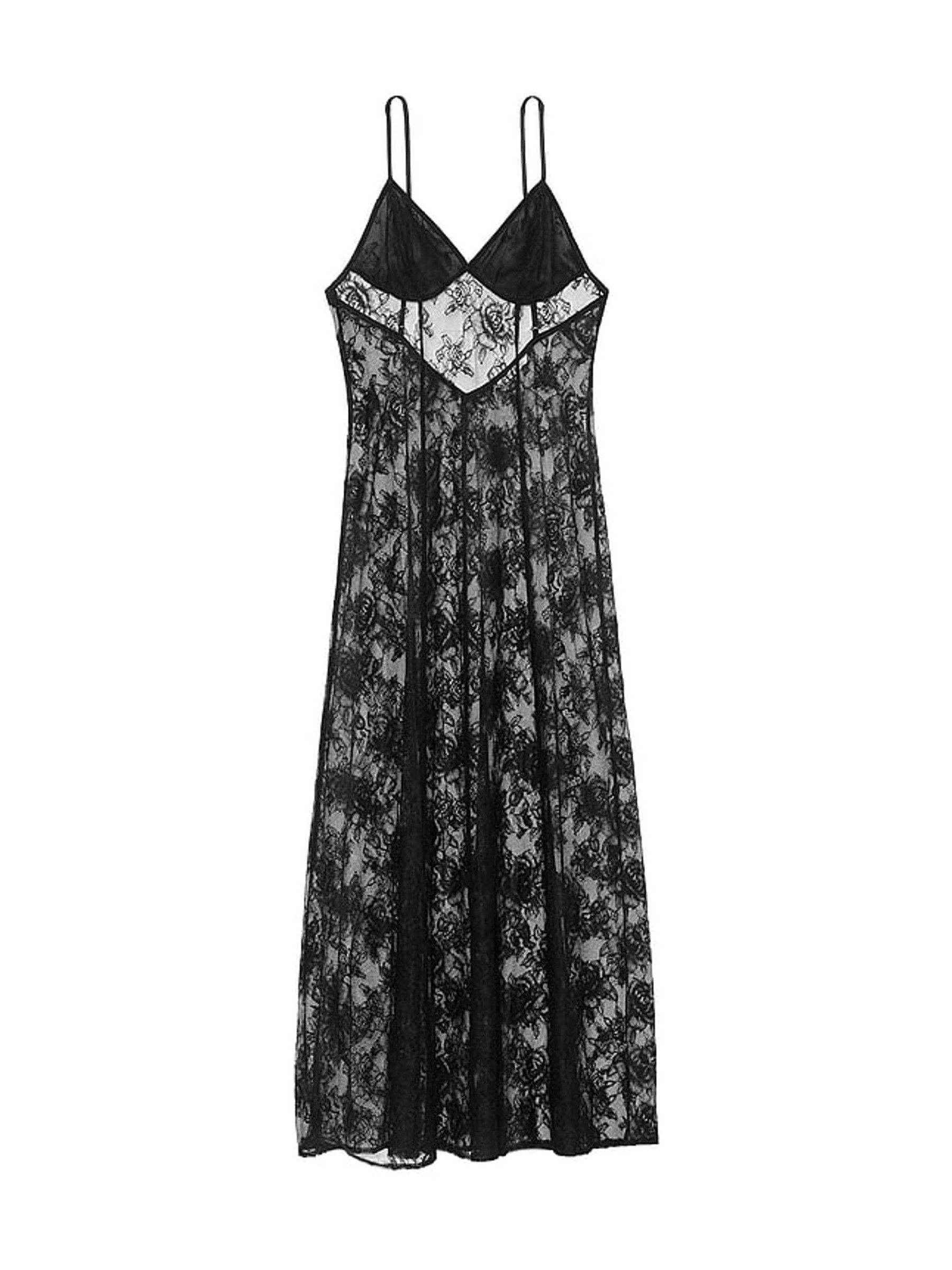 Black Rose Lace Slip Dress - Image 3 of 3