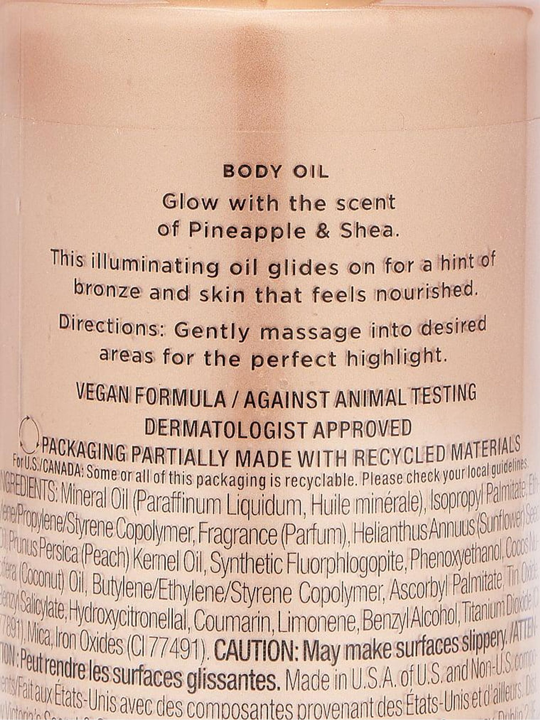 Pineapple and Shea Glow Highlight Body Oil 200ml - Image 3 of 3