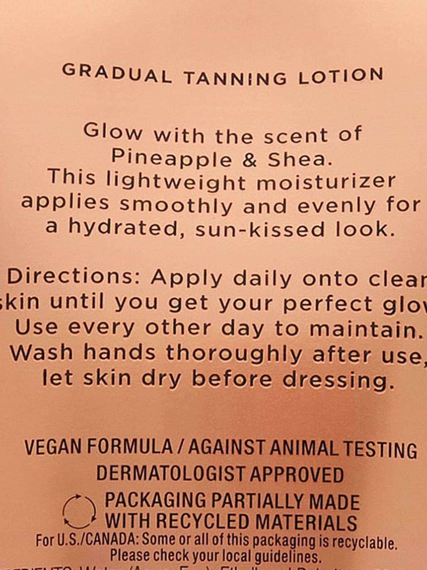 Pineapple and Shea Glow Gradual Tanning Lotion 200ml - Image 3 of 3