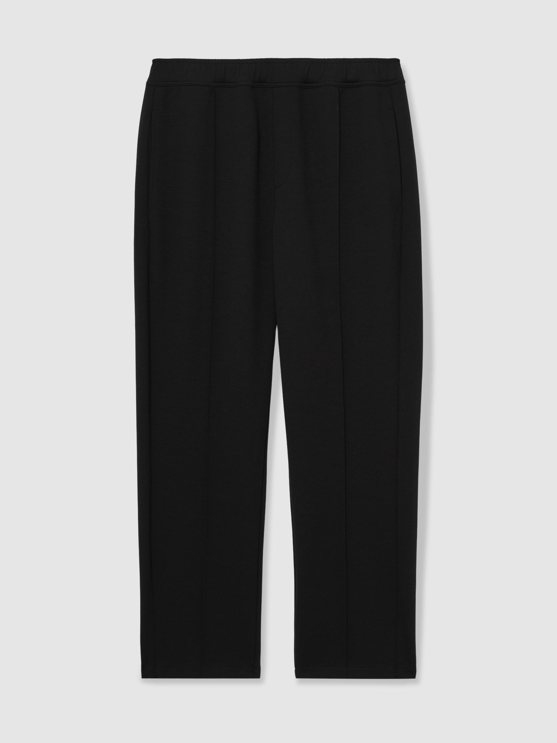 Interlock Straight-Leg Drawstring Trousers in Black - Image 2 of 6