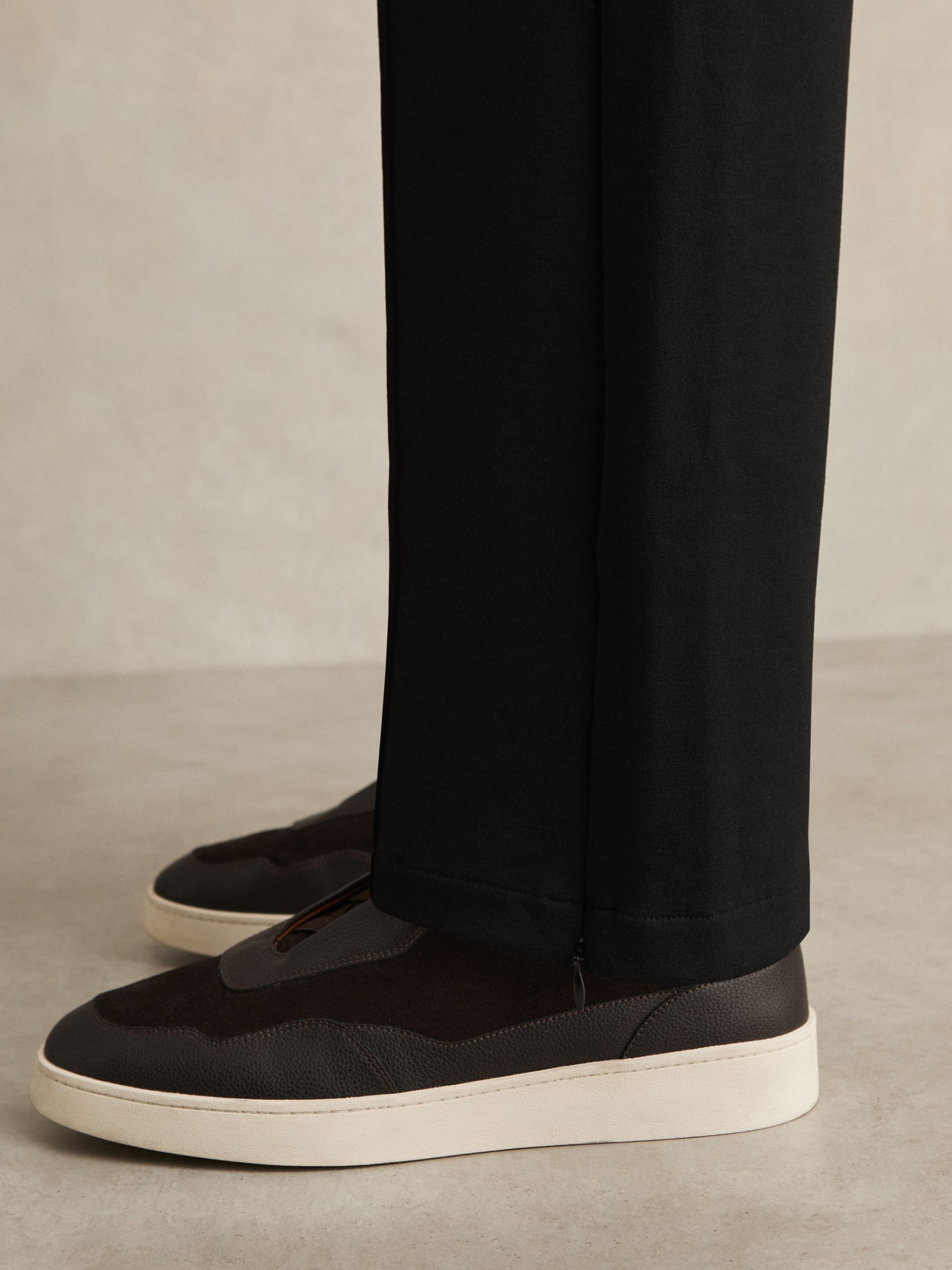 Interlock Straight-Leg Drawstring Trousers in Black - Image 4 of 6