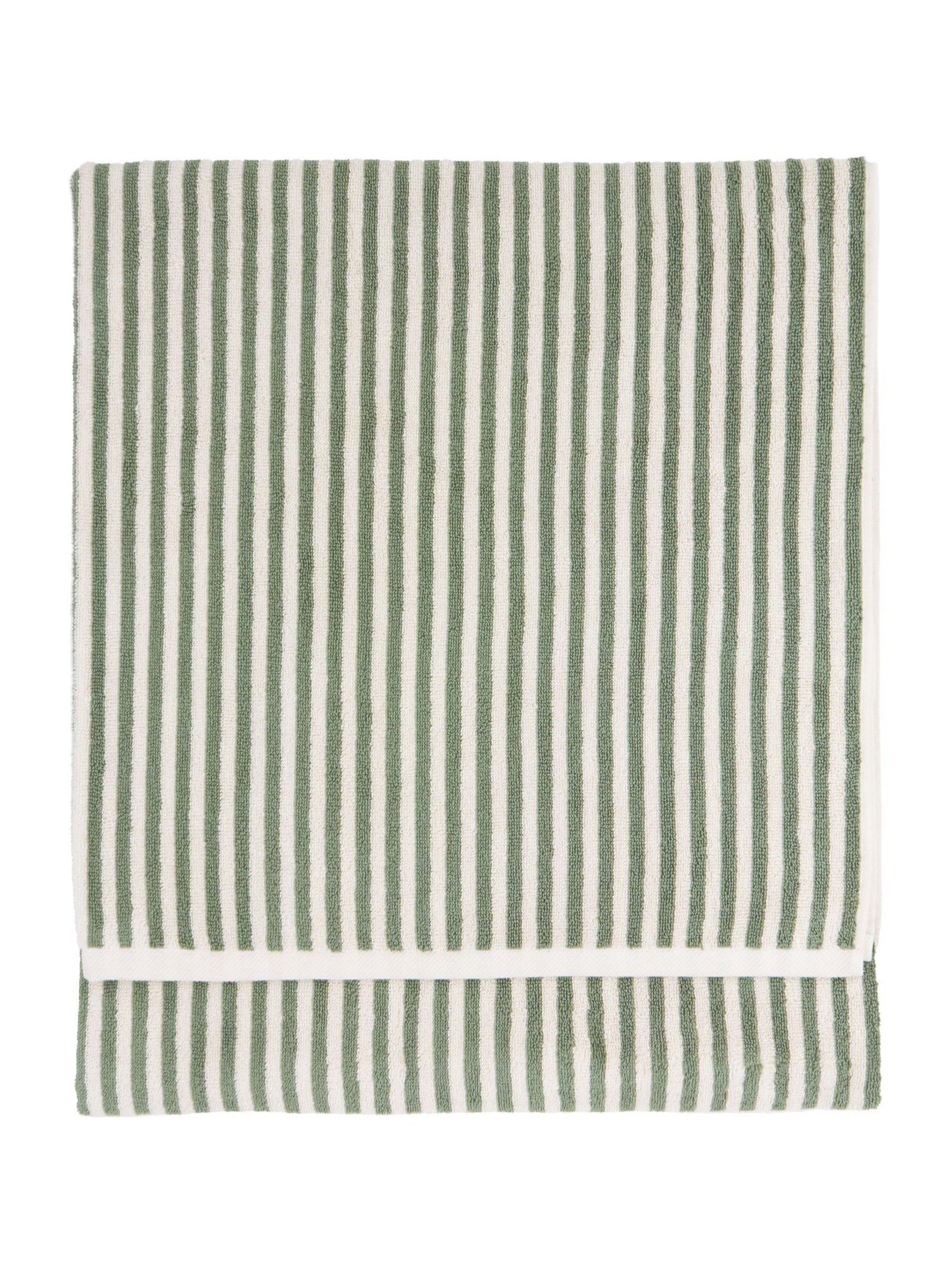 Yard Green Hebden Striped Towel - Image 3 of 4
