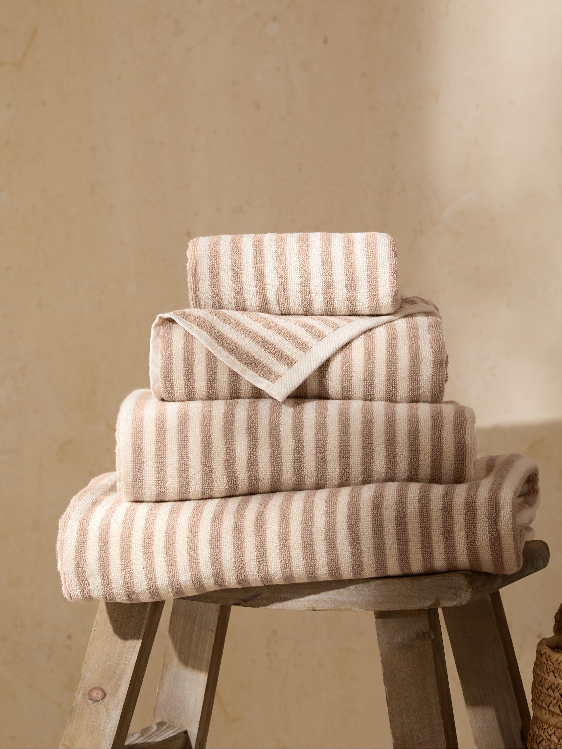 Yard Natural Hebden Striped Towel - Image 1 of 4