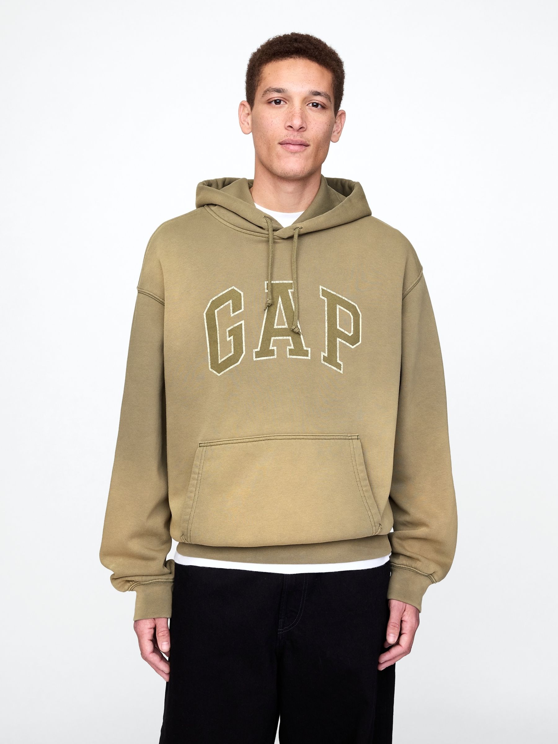 Green Vintage Soft Oversized Logo Hoodie - Image 1 of 5