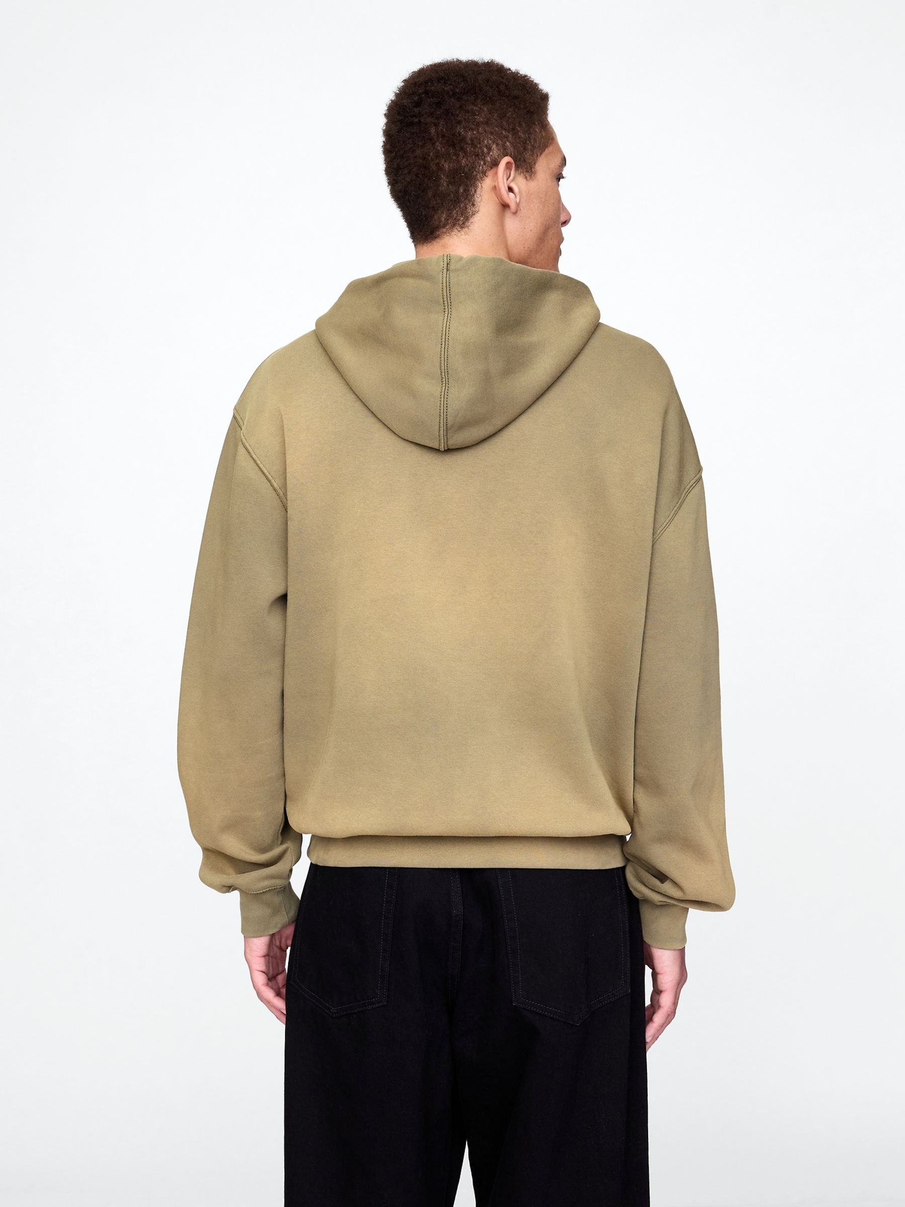 Green Vintage Soft Oversized Logo Hoodie - Image 2 of 5