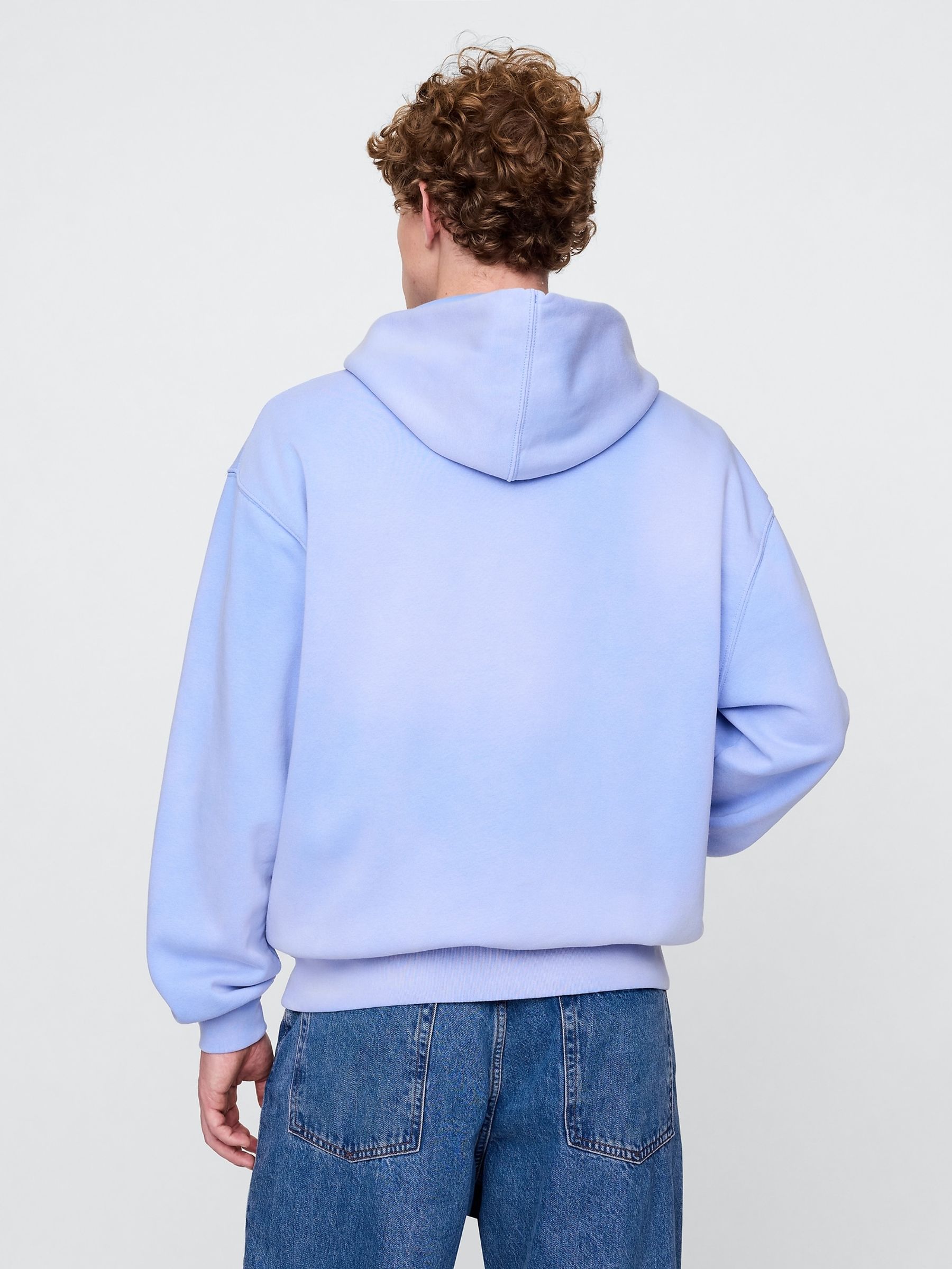 Blue Vintage Soft Oversized Logo Hoodie - Image 2 of 4