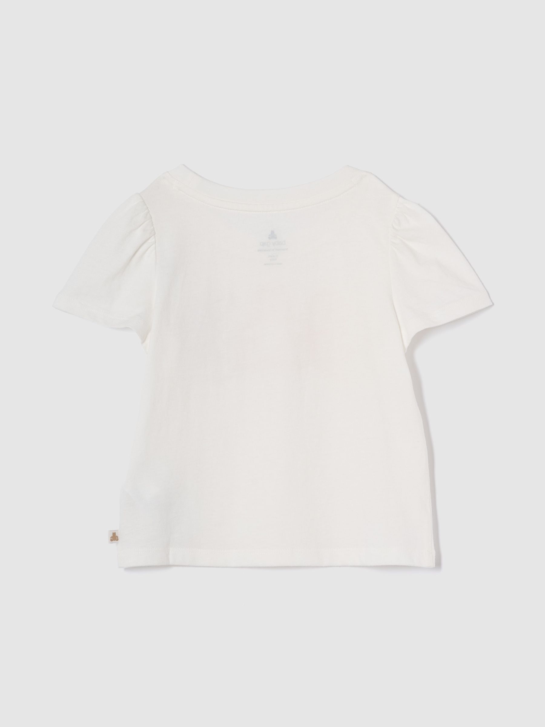White Brannan Bear Logo Short Sleeve Crew Neck T-Shirt (6mths-5yrs) - Image 2 of 3
