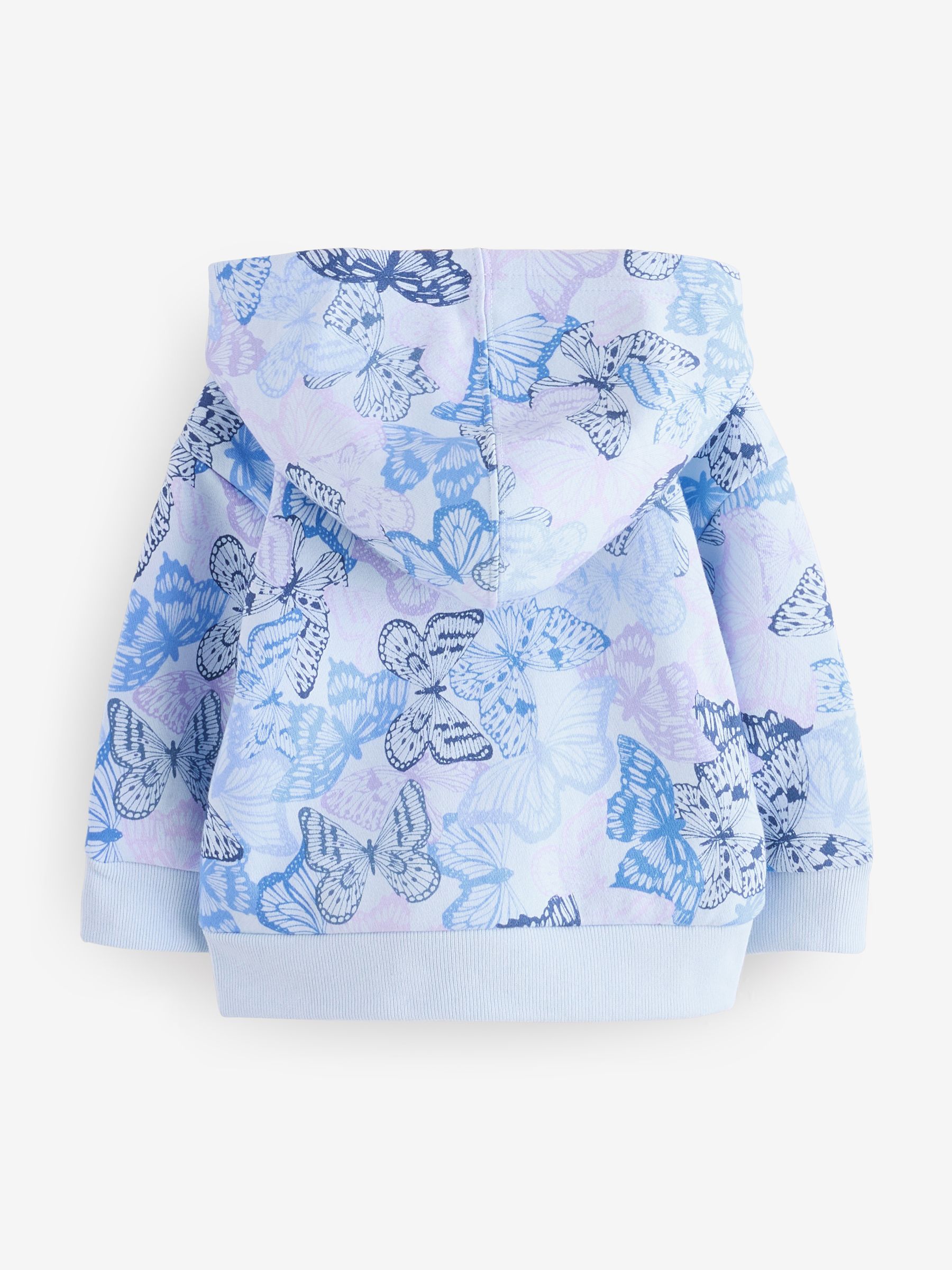 Blue Butterfly Logo Fleece-Lined Zip Up Hoodie (6mths-5yrs) - Image 2 of 5
