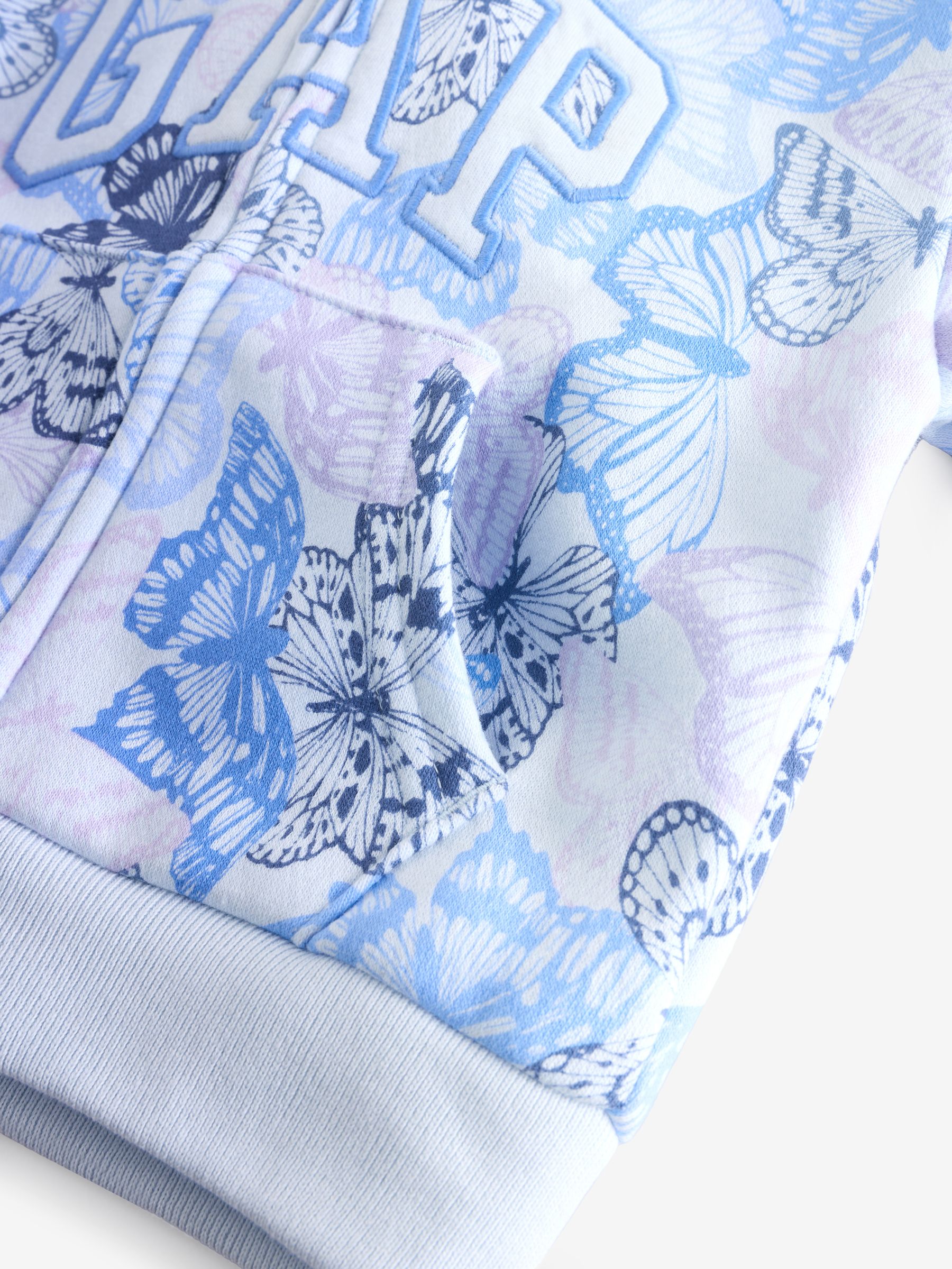 Blue Butterfly Logo Fleece-Lined Zip Up Hoodie (6mths-5yrs) - Image 4 of 5