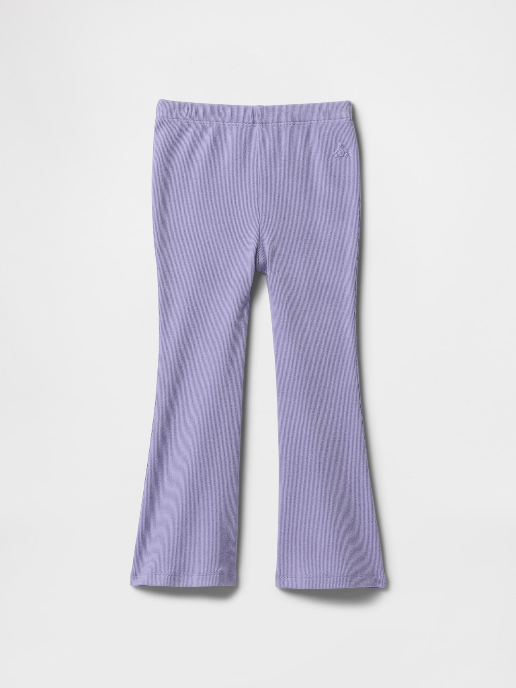 Purple Ribbed Flare Leggings (6mths-5yrs) - Image 1 of 2