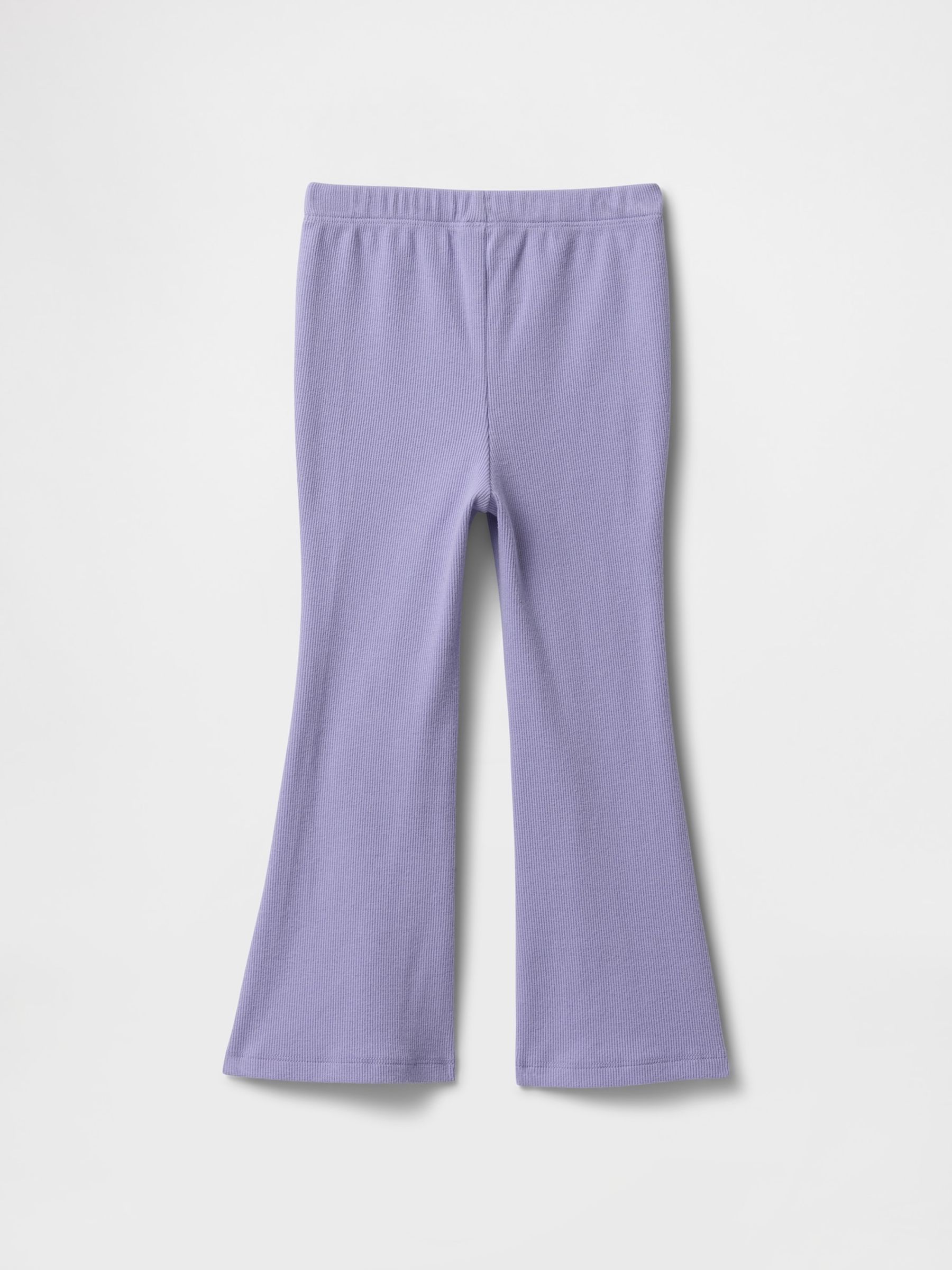Purple Ribbed Flare Leggings (6mths-5yrs) - Image 2 of 2