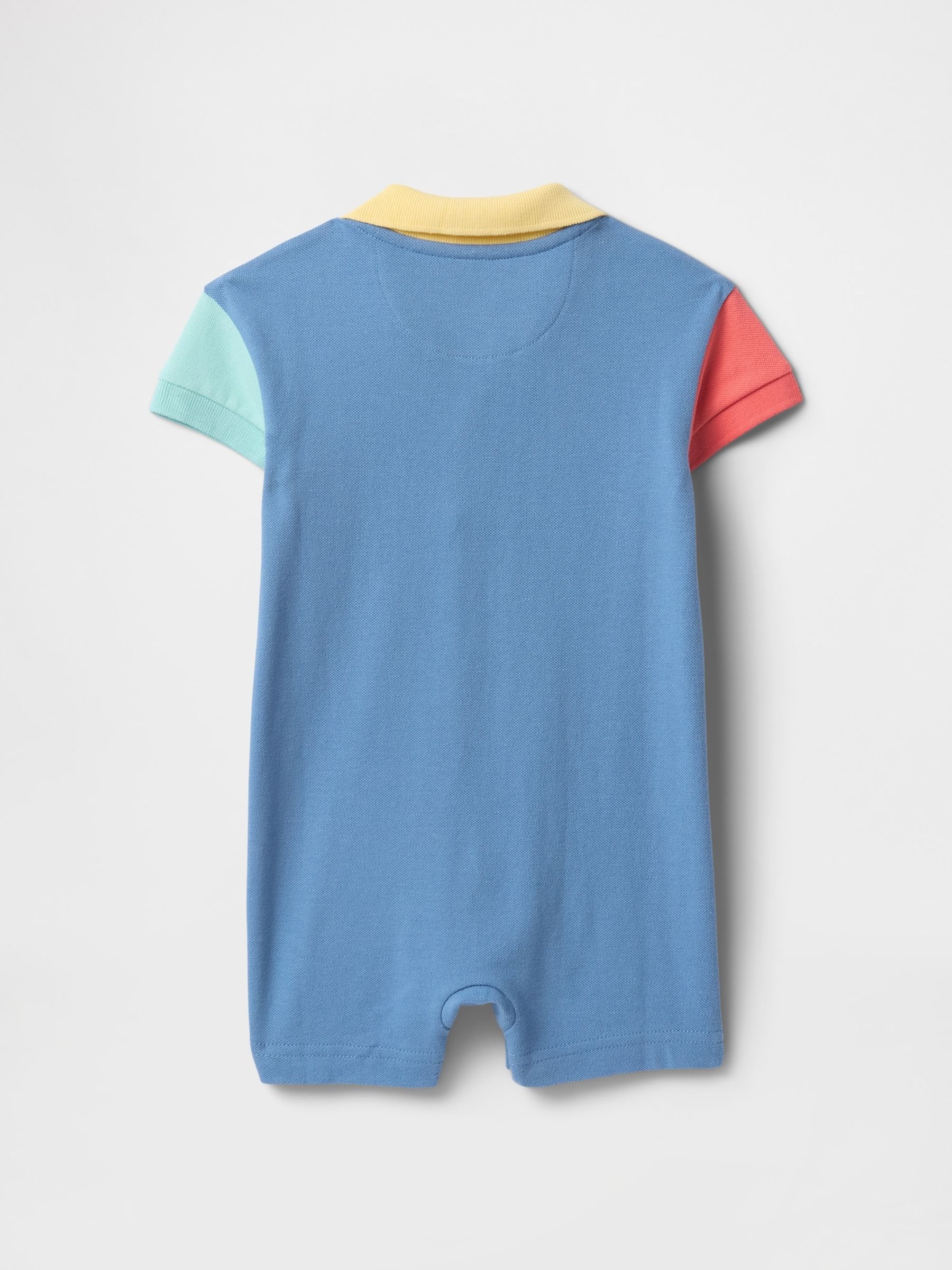 Blue Pique Polo Romper (Newborn-24mths) - Image 2 of 2