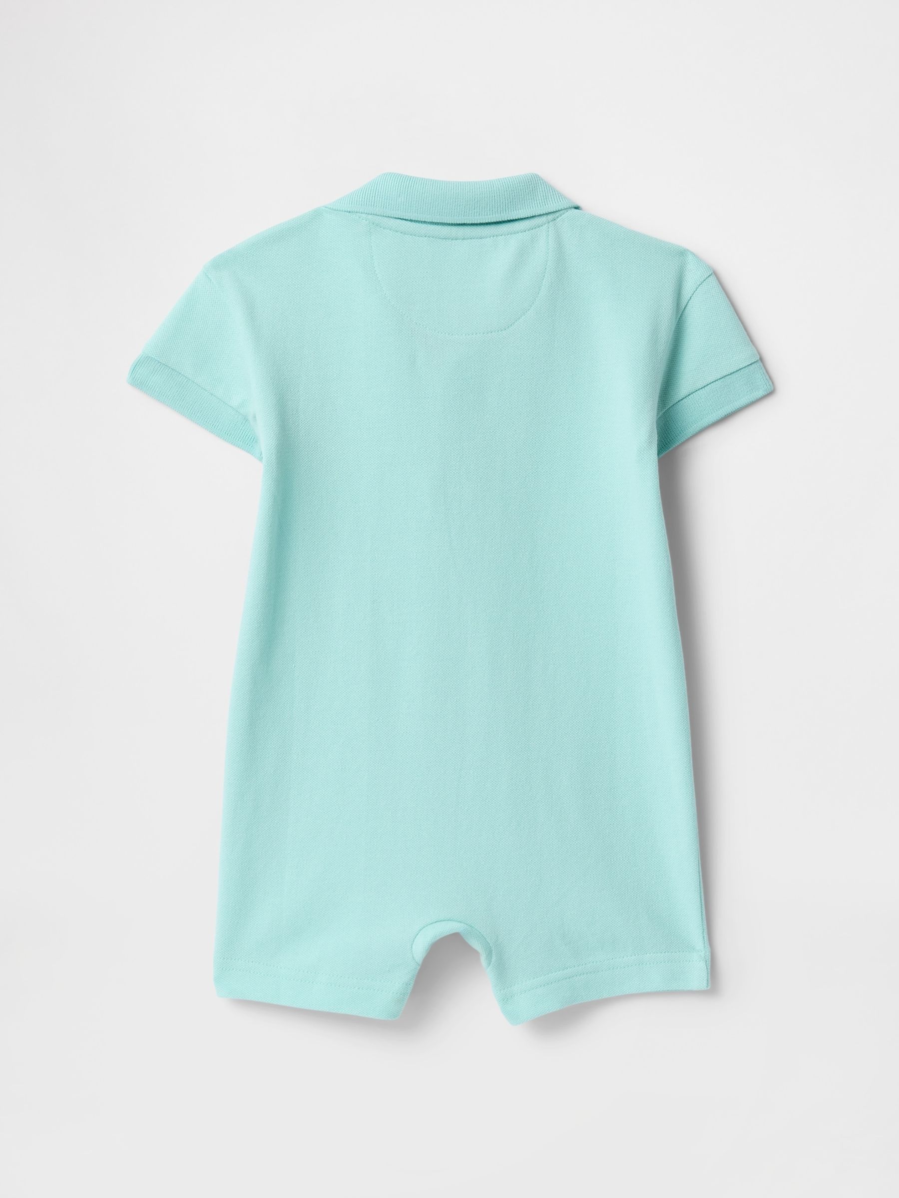 Green Pique Polo Romper (Newborn-24mths) - Image 2 of 2