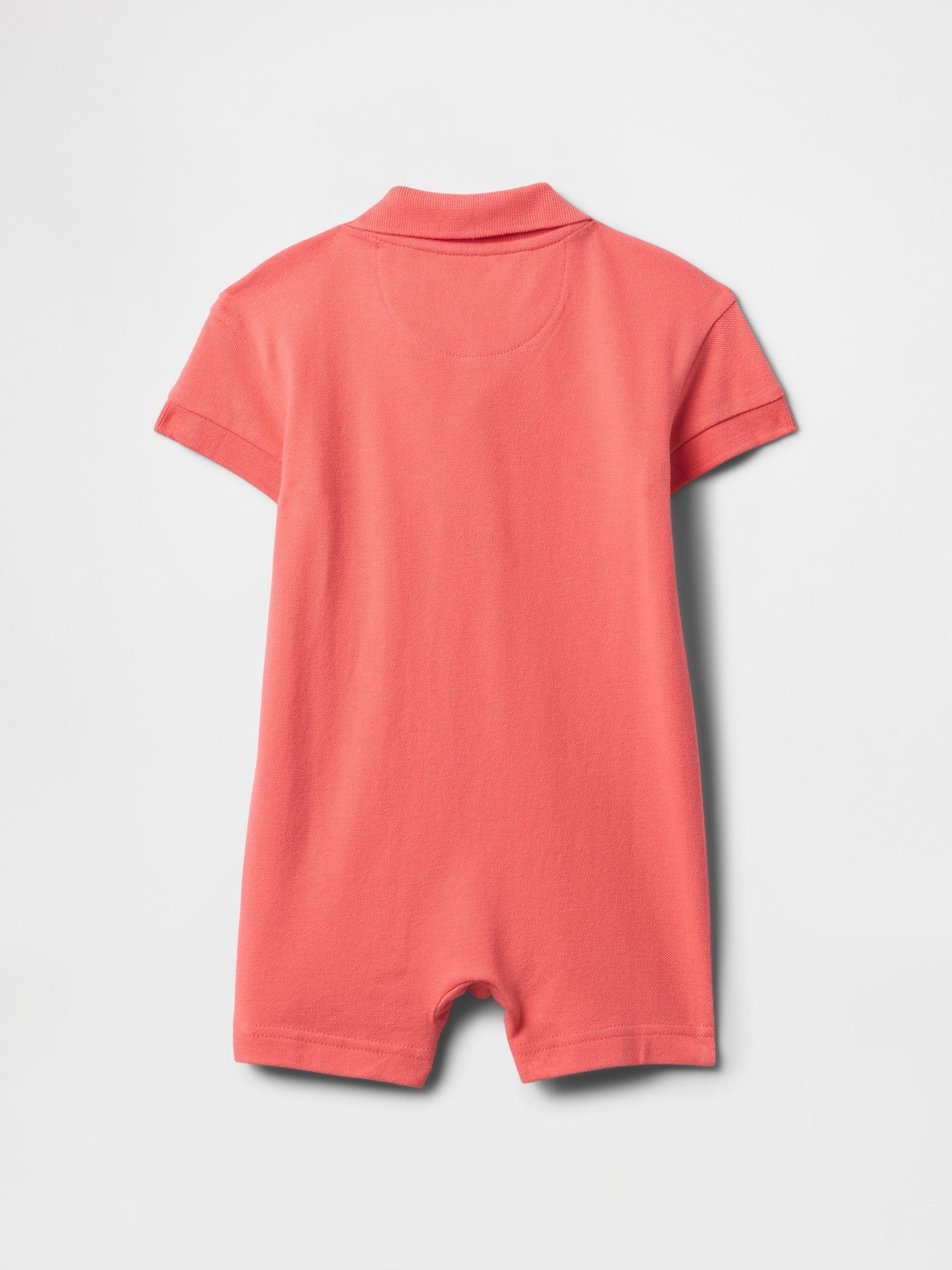 Pink Pique Polo Romper (Newborn-24mths) - Image 2 of 2
