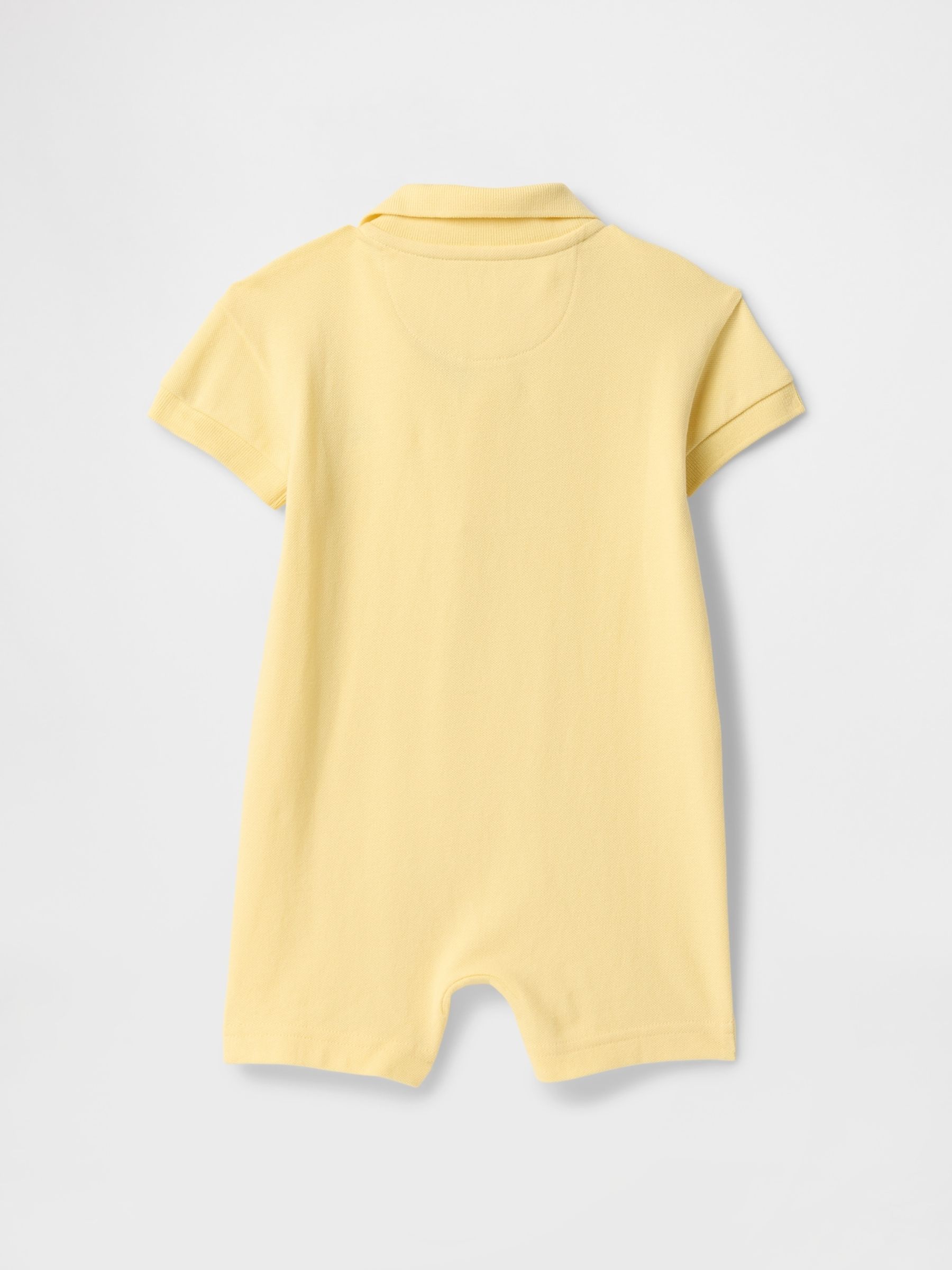 Yellow Pique Polo Romper (Newborn-24mths) - Image 2 of 2