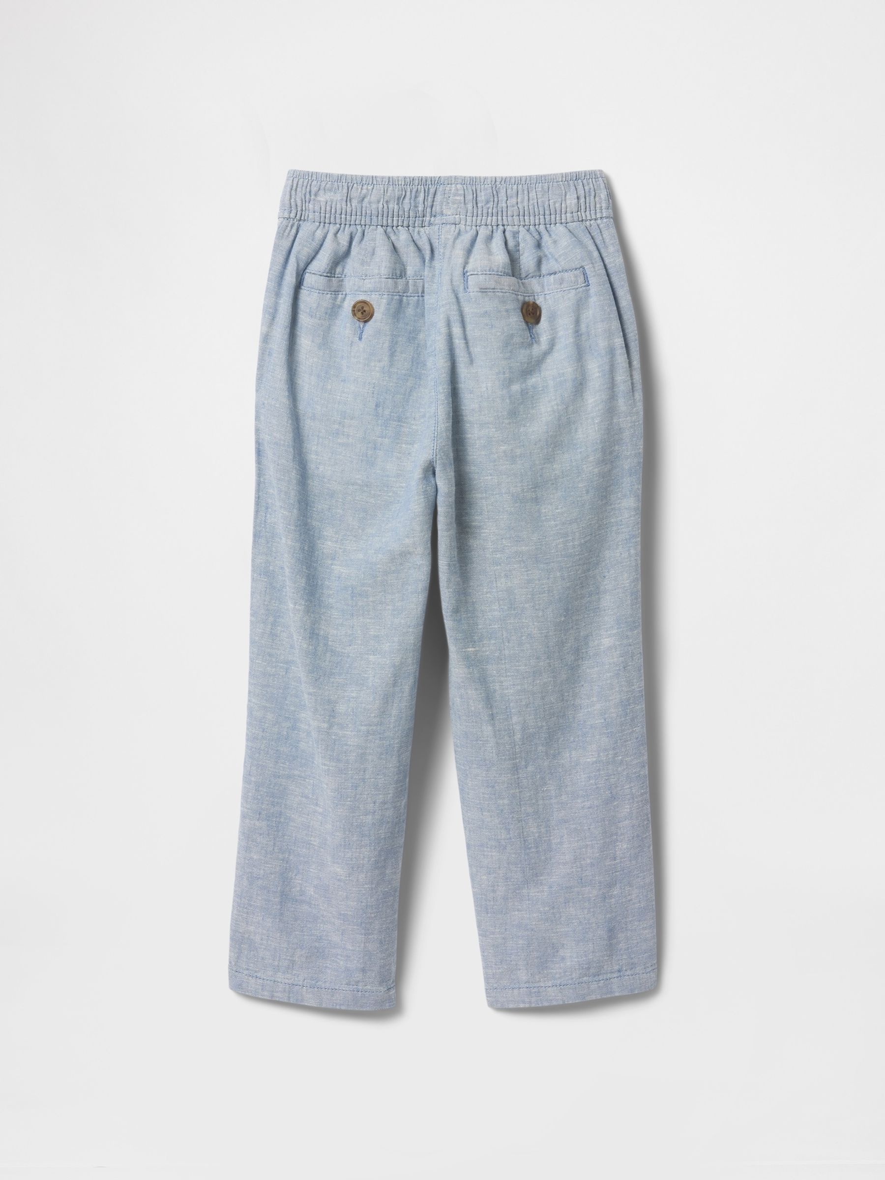 Blue Linen-Cotton Pull On Trousers (6mths-5yrs) - Image 3 of 3