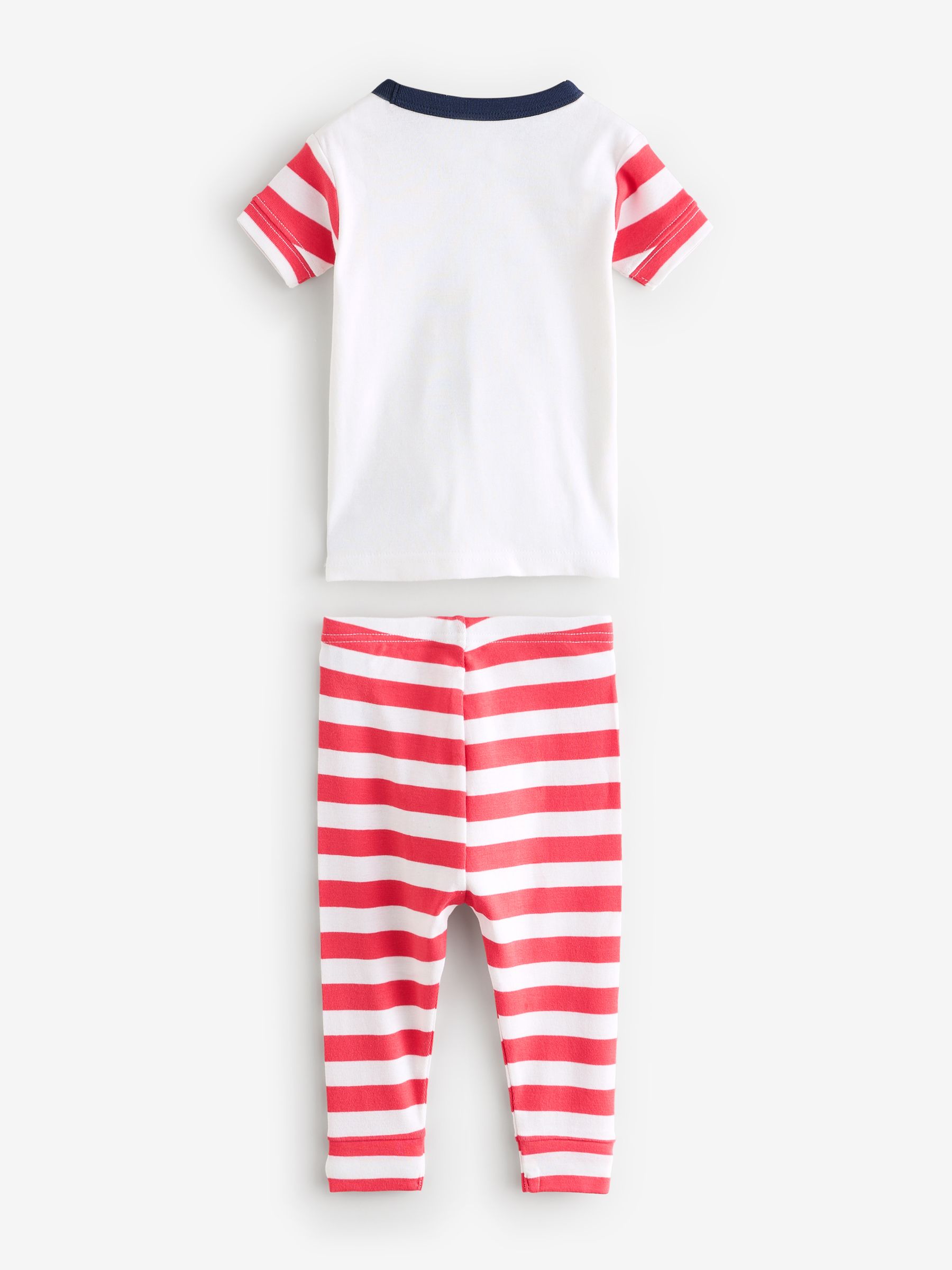 Red Minnie Mouse Disney Cotton Short Sleeve Striped Pyjamas (6mths-5yrs) - Image 2 of 5