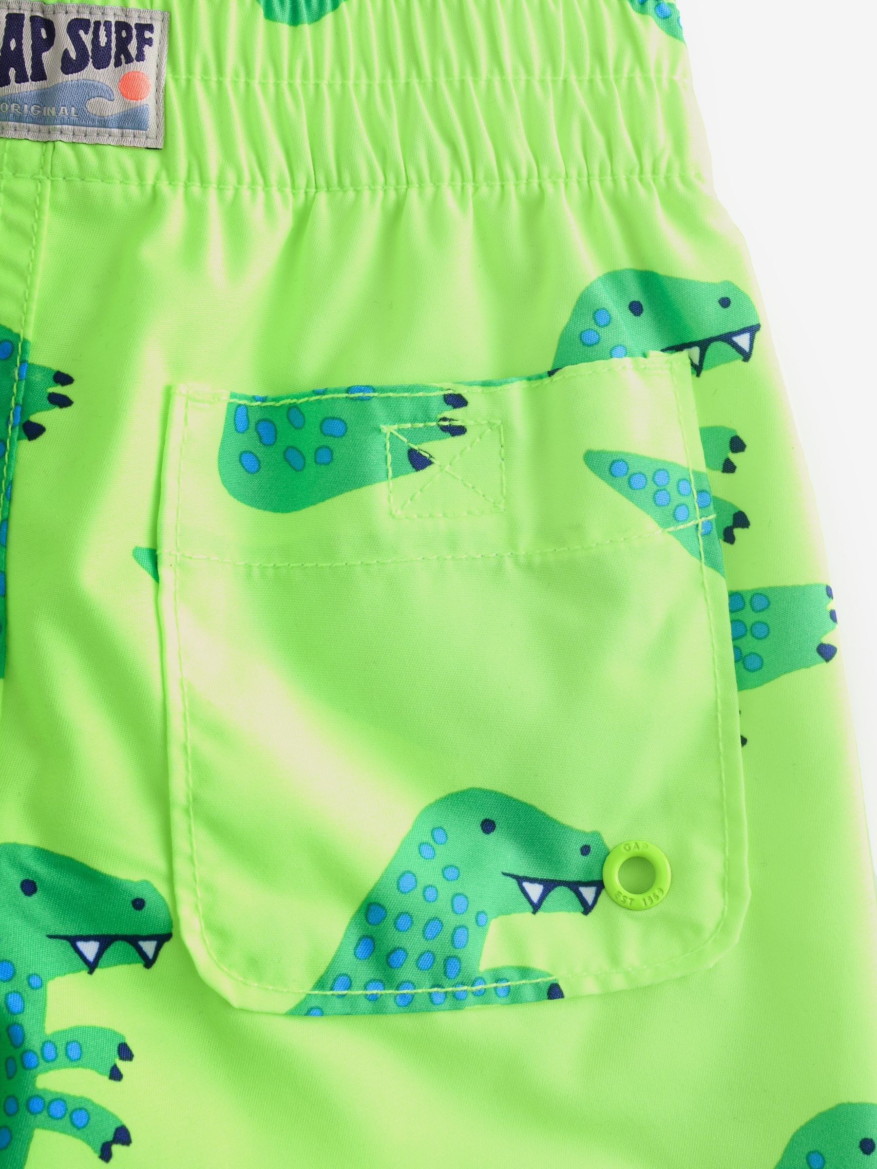 Green 5" Recycled Swim Shorts (6mths-5yrs) - Image 4 of 4