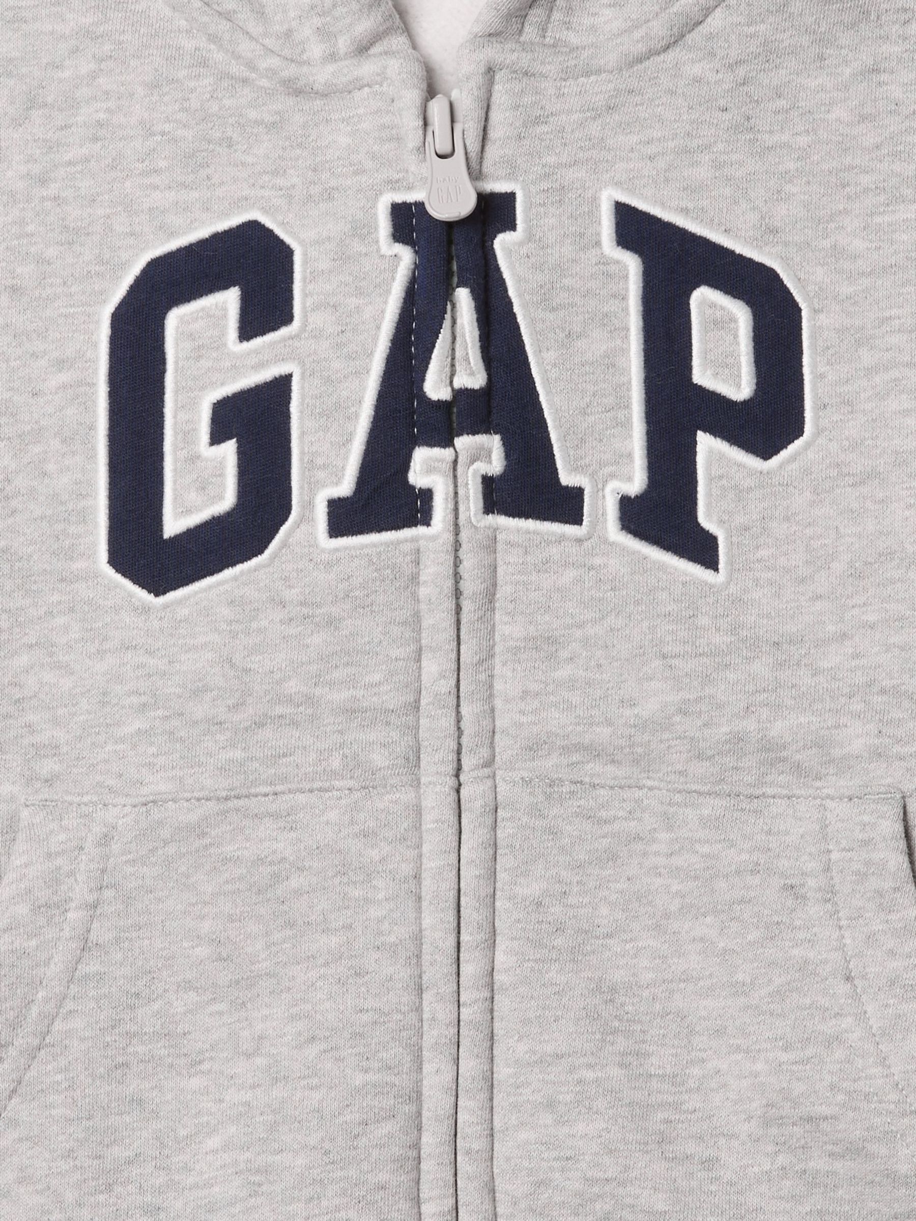 Grey Zip Up Logo Zip Up Hoodie (6mths-5yrs) - Image 3 of 3