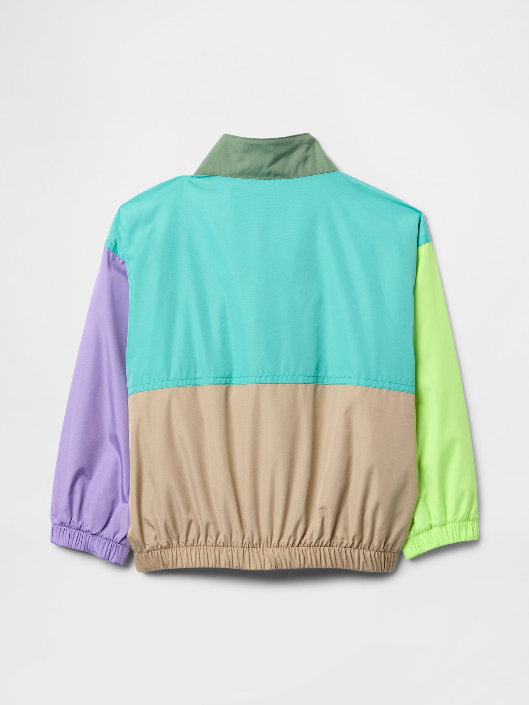 Multi/ Green NYC Logo Colourblock Windbreaker (6mths-5yrs) - Image 2 of 2