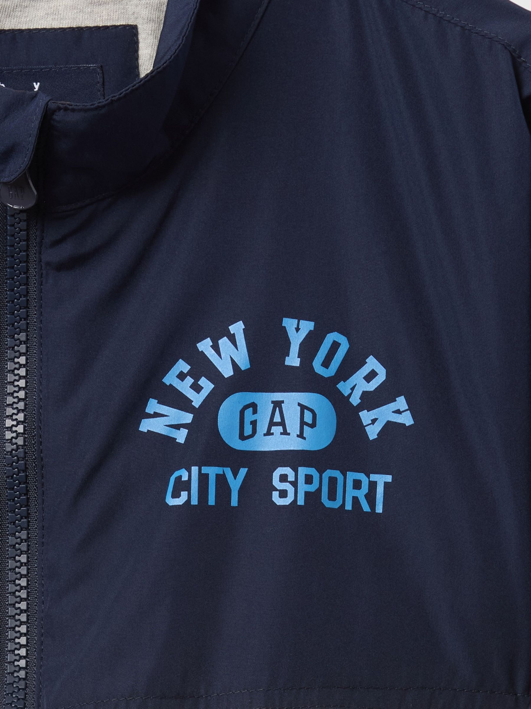 Navy Blue NYC Logo Colourblock Windbreaker (6mths-5yrs) - Image 3 of 3
