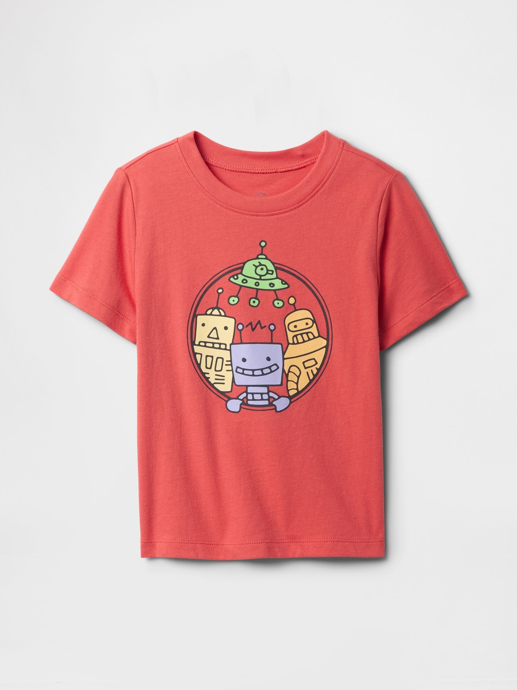 Red Robot Short Sleeve Graphic T-Shirt (6mths-5yrs) - Image 1 of 3