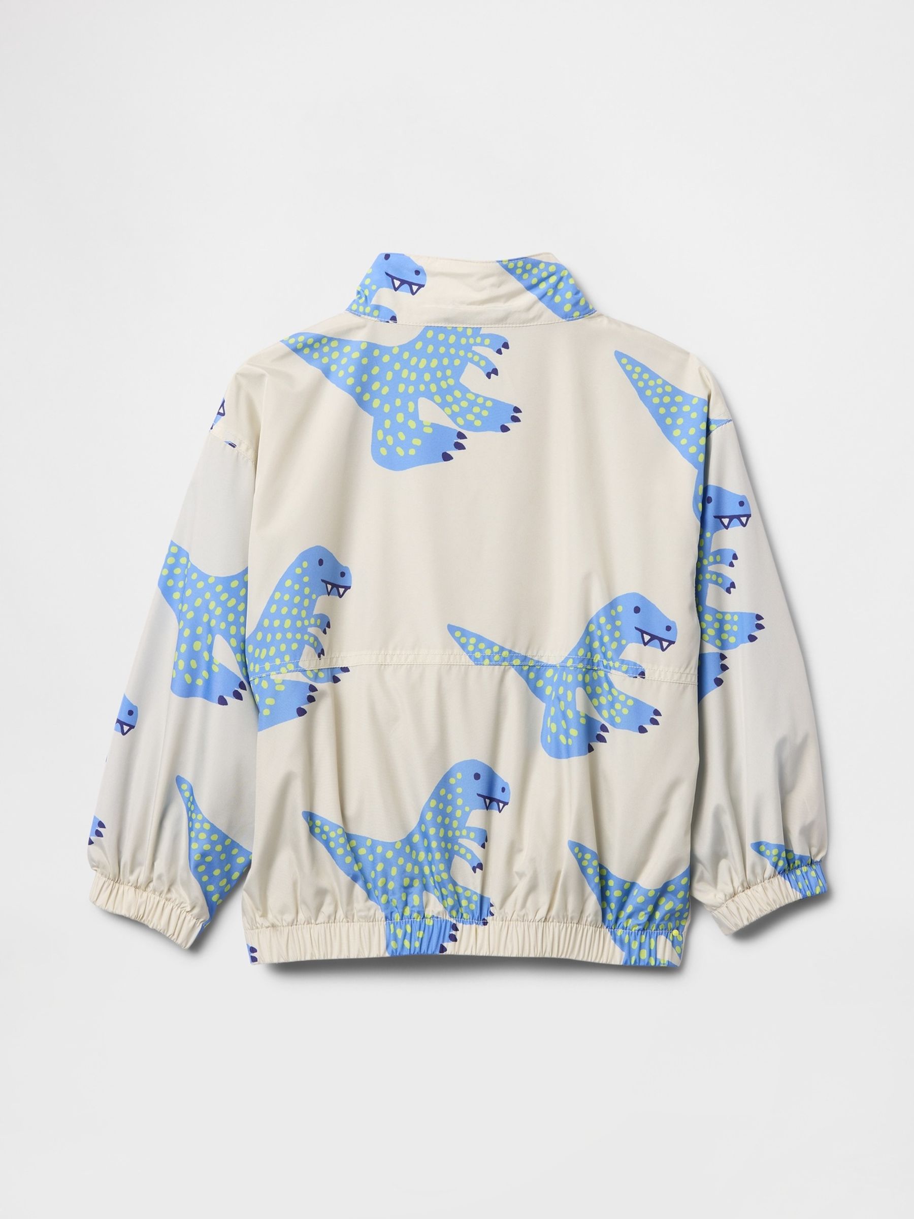 Beige Dinosaur Windbreaker Zip Up Jacket (6mths-5yrs) - Image 2 of 2