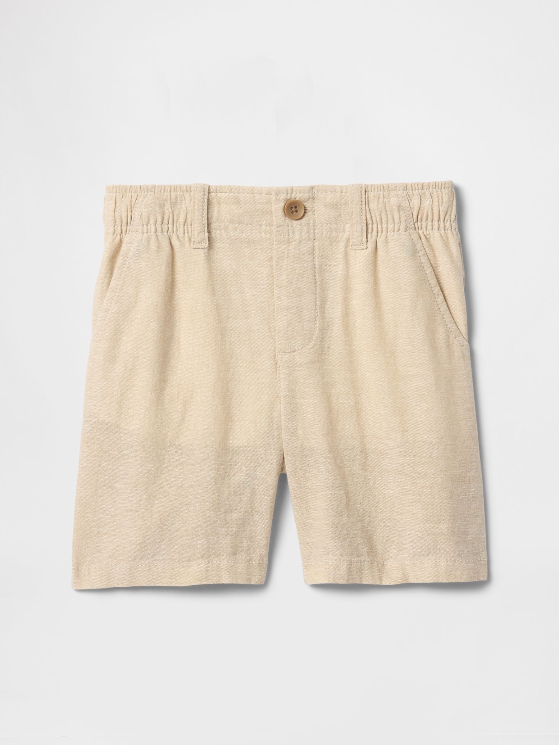 Beige Linen-Cotton Shorts (6mths-5yrs) - Image 2 of 3
