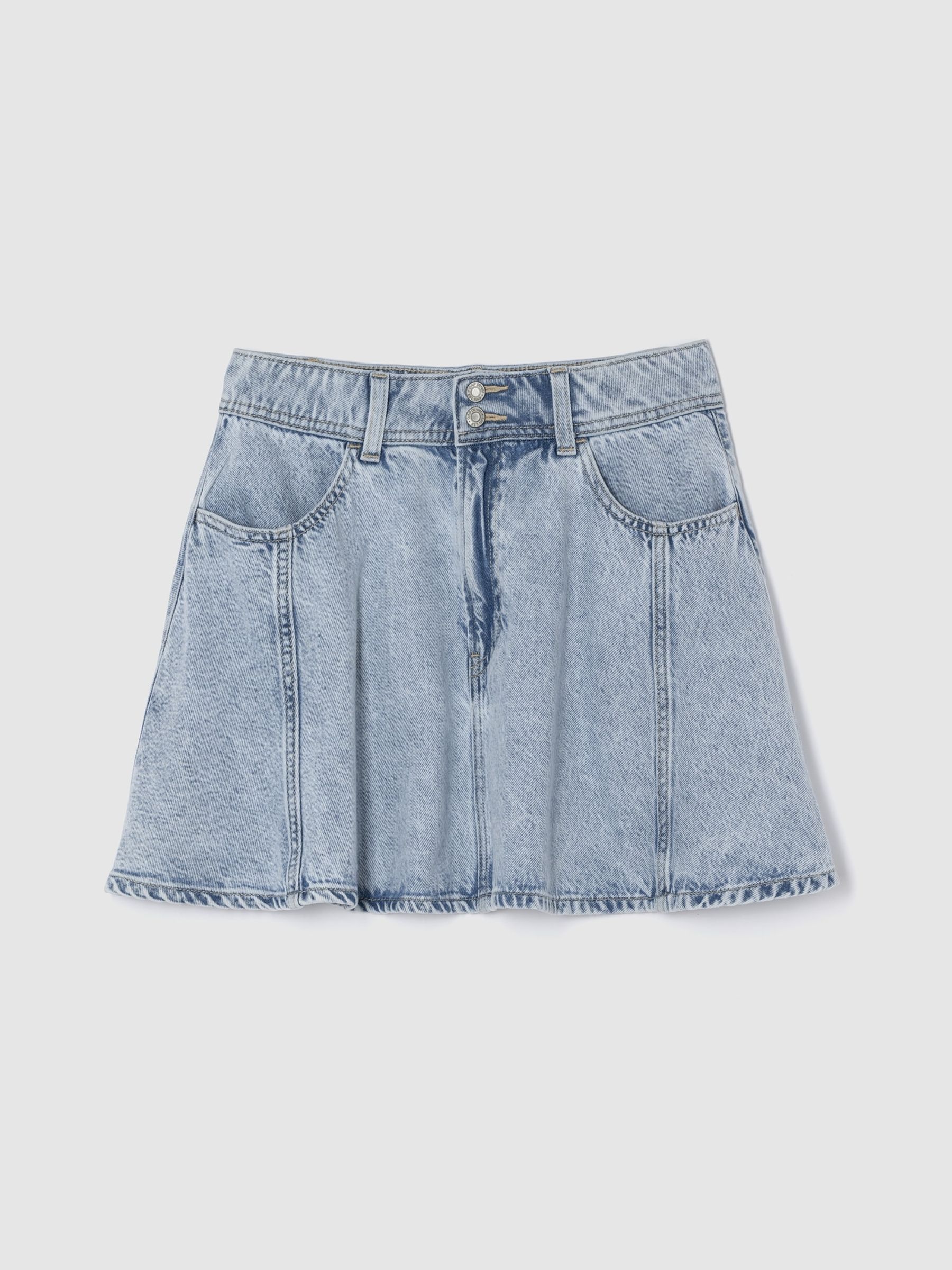 Blue UltraSoft Denim Circle Skirt (5-13yrs) - Image 1 of 2