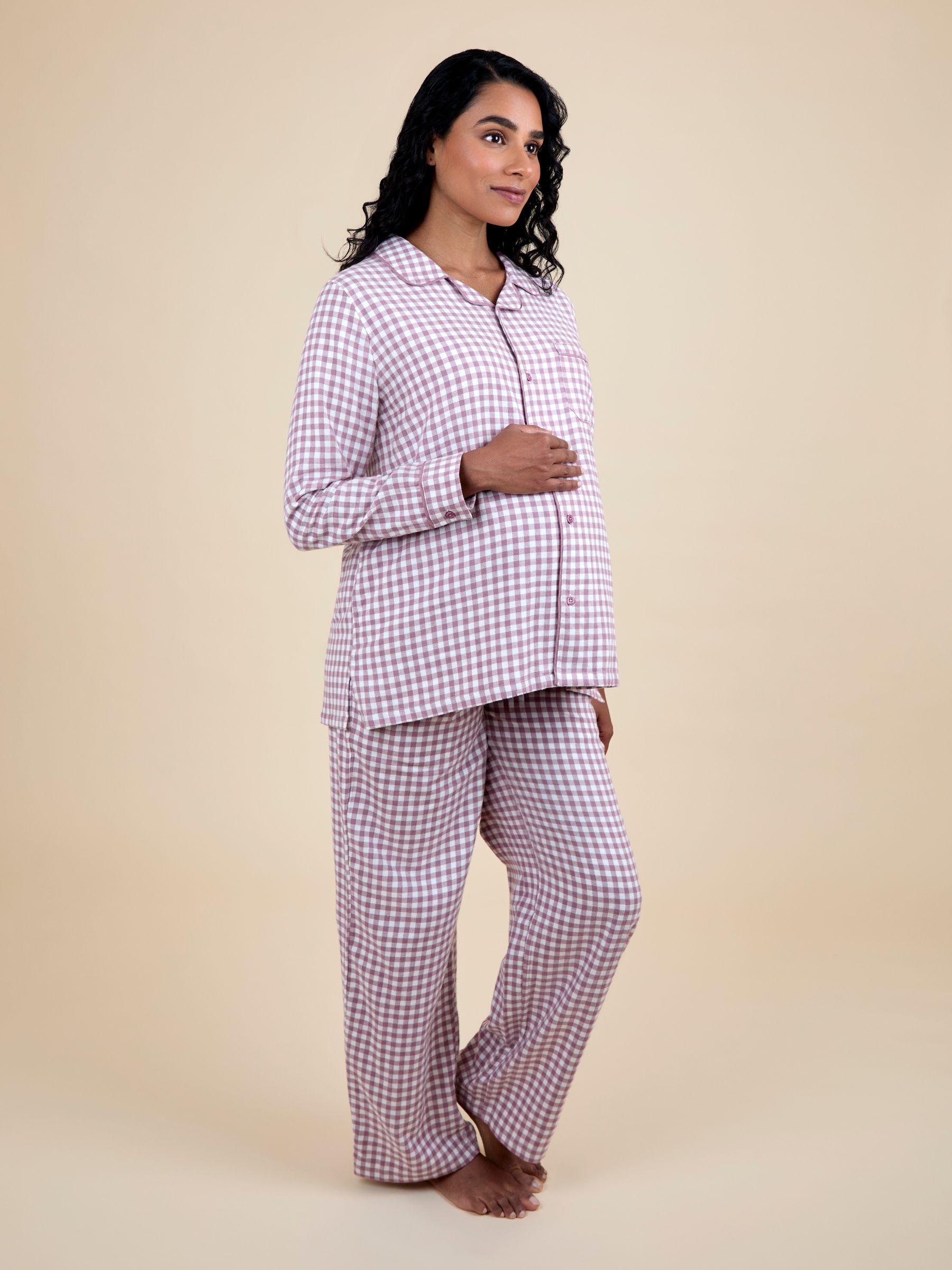 Berry Maternity Gingham Pyjama Set | JoJo Maman Bébé