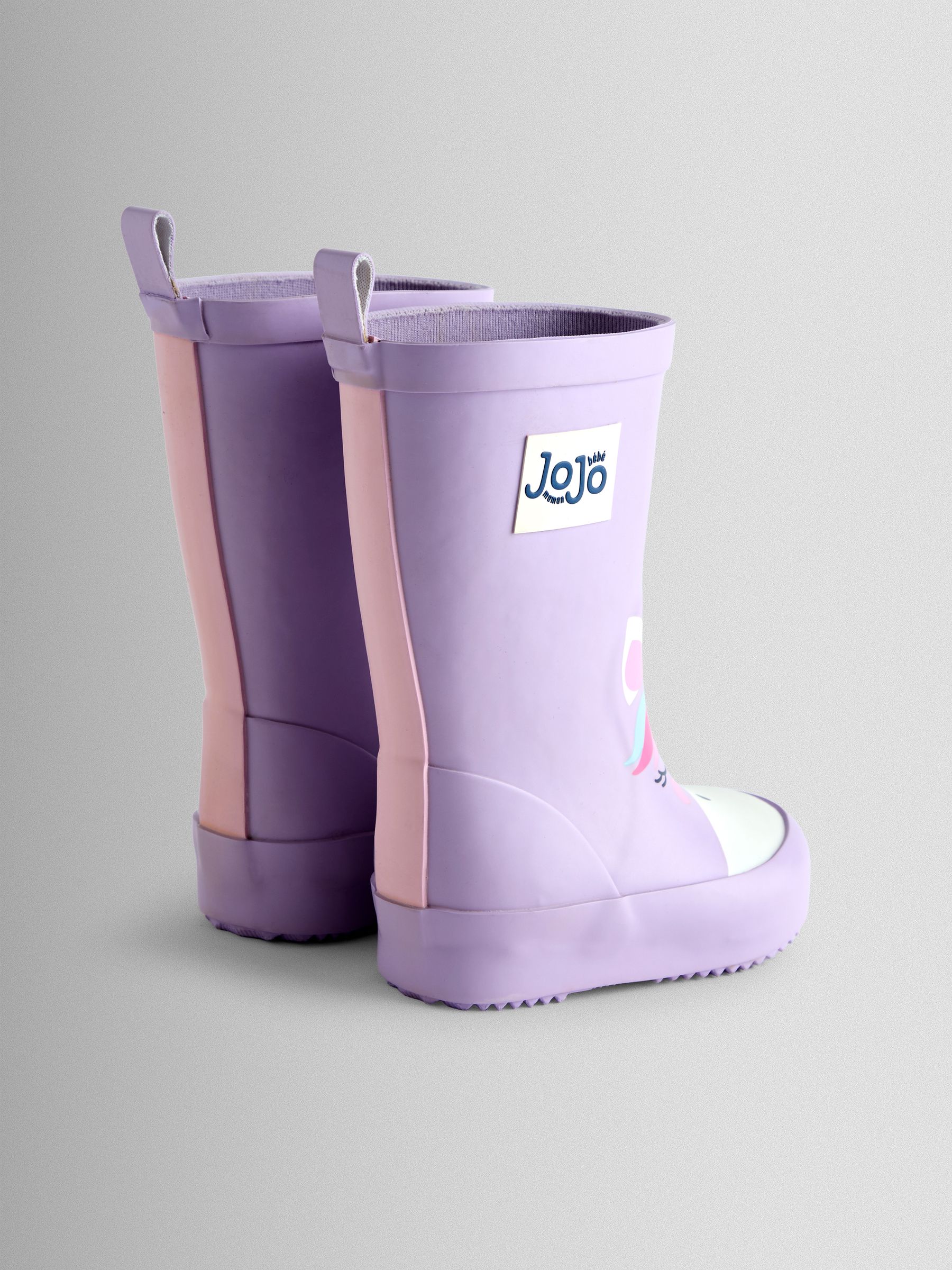 Lilac Unicorn Print Short Wellies - Image 3 of 6