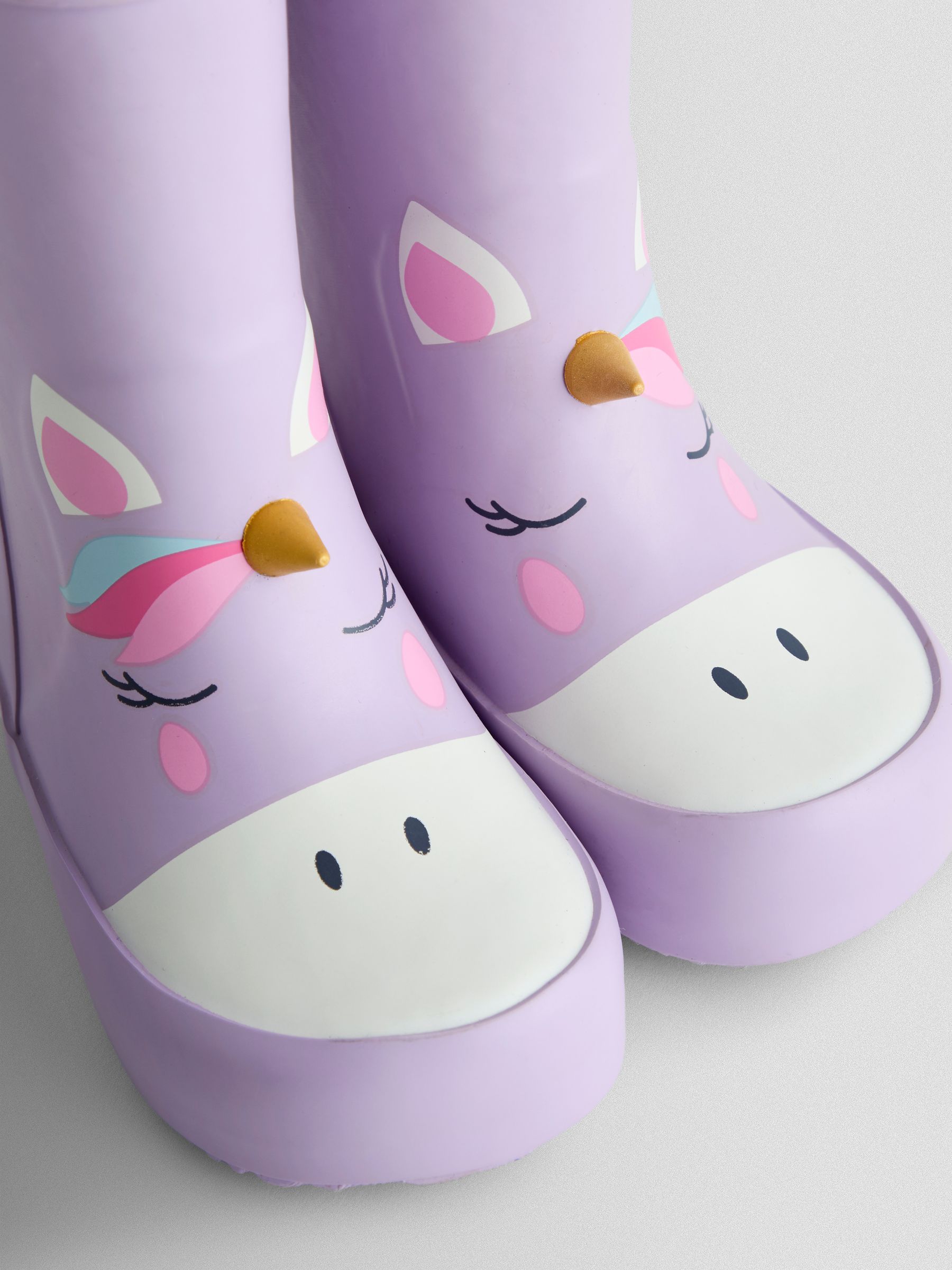 Lilac Unicorn Print Short Wellies - Image 6 of 6