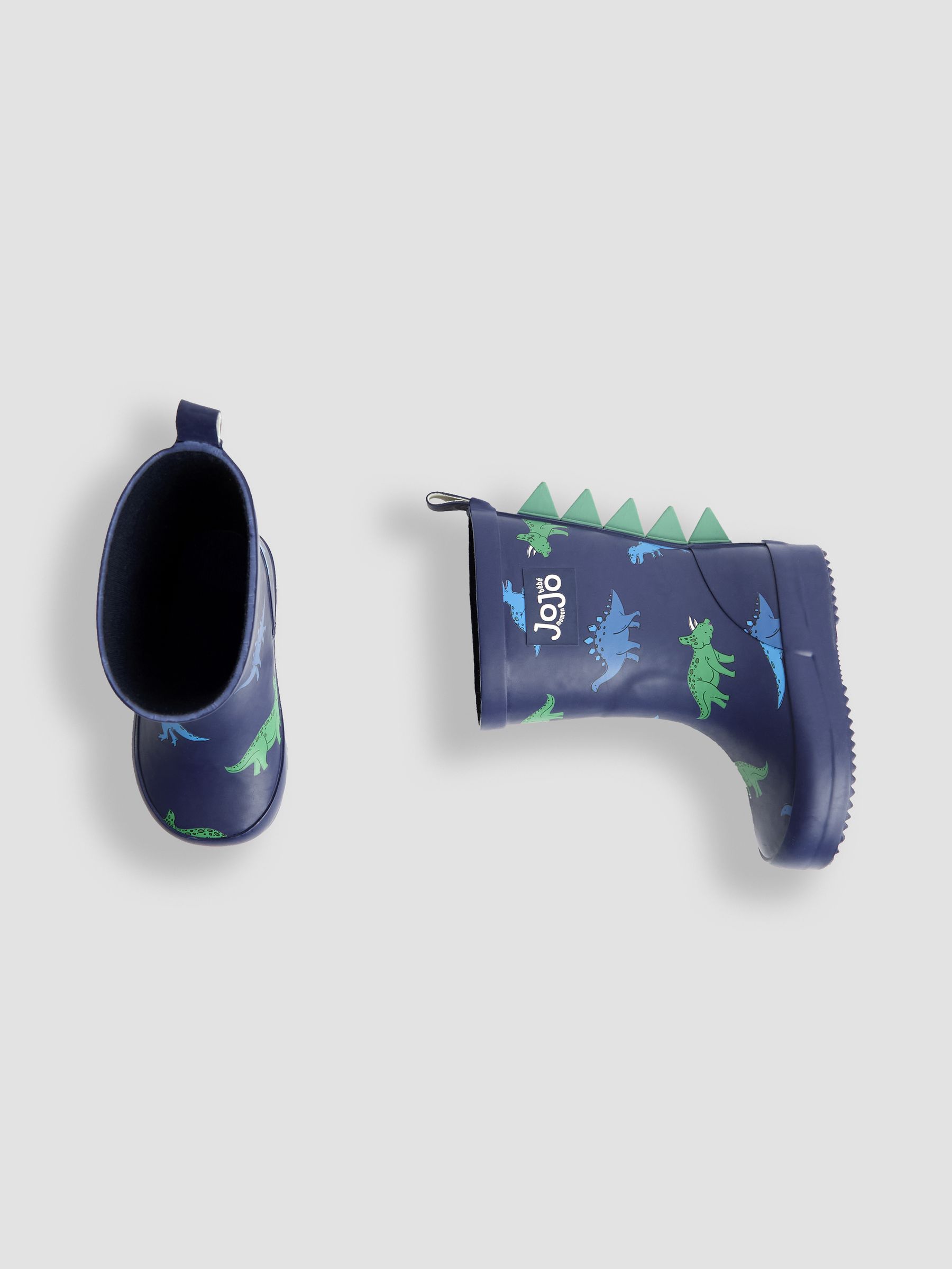 Navy Dino Short Cosy Lined Wellies - Image 5 of 6