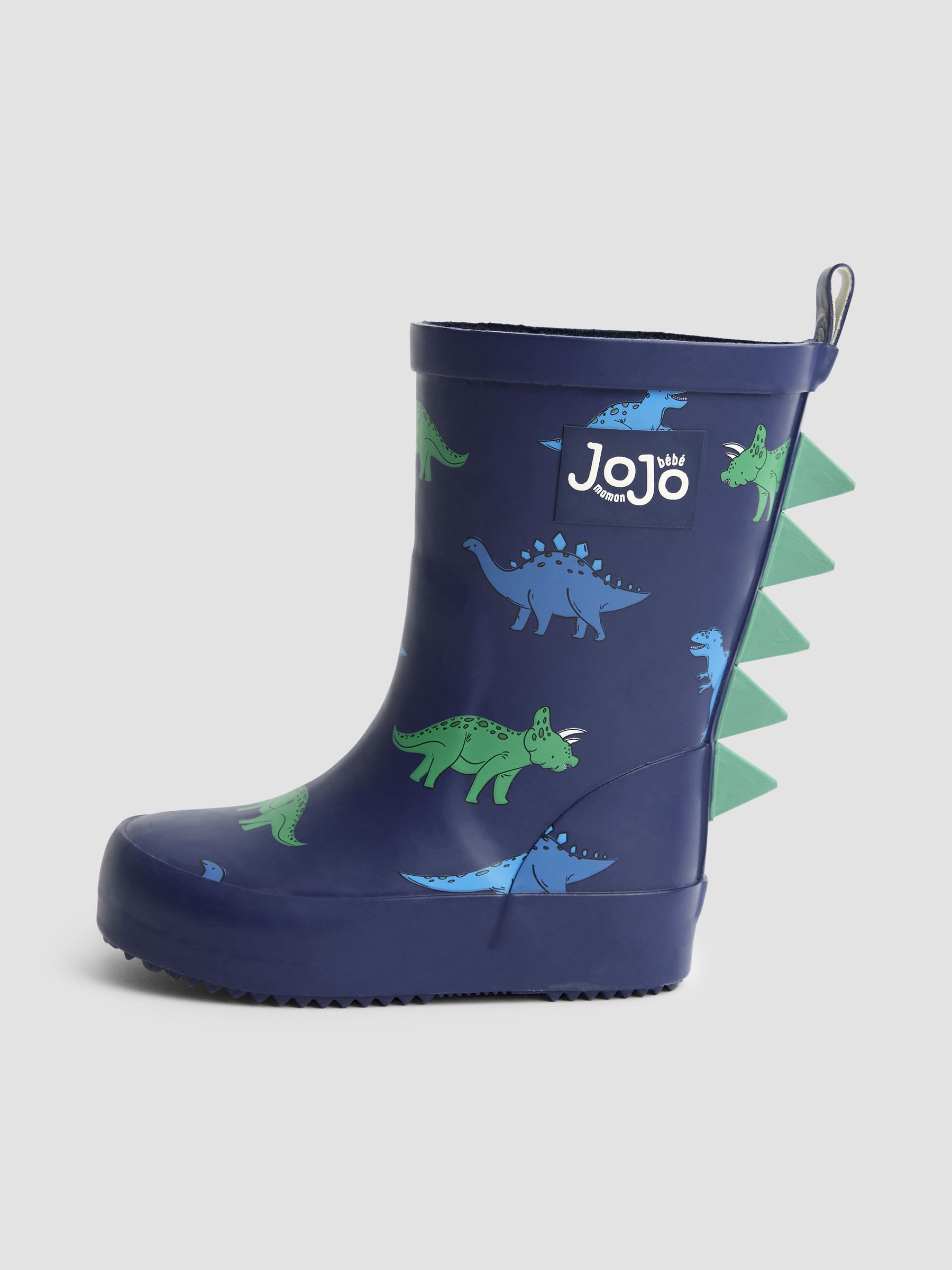 Navy Dino Short Cosy Lined Wellies - Image 6 of 6