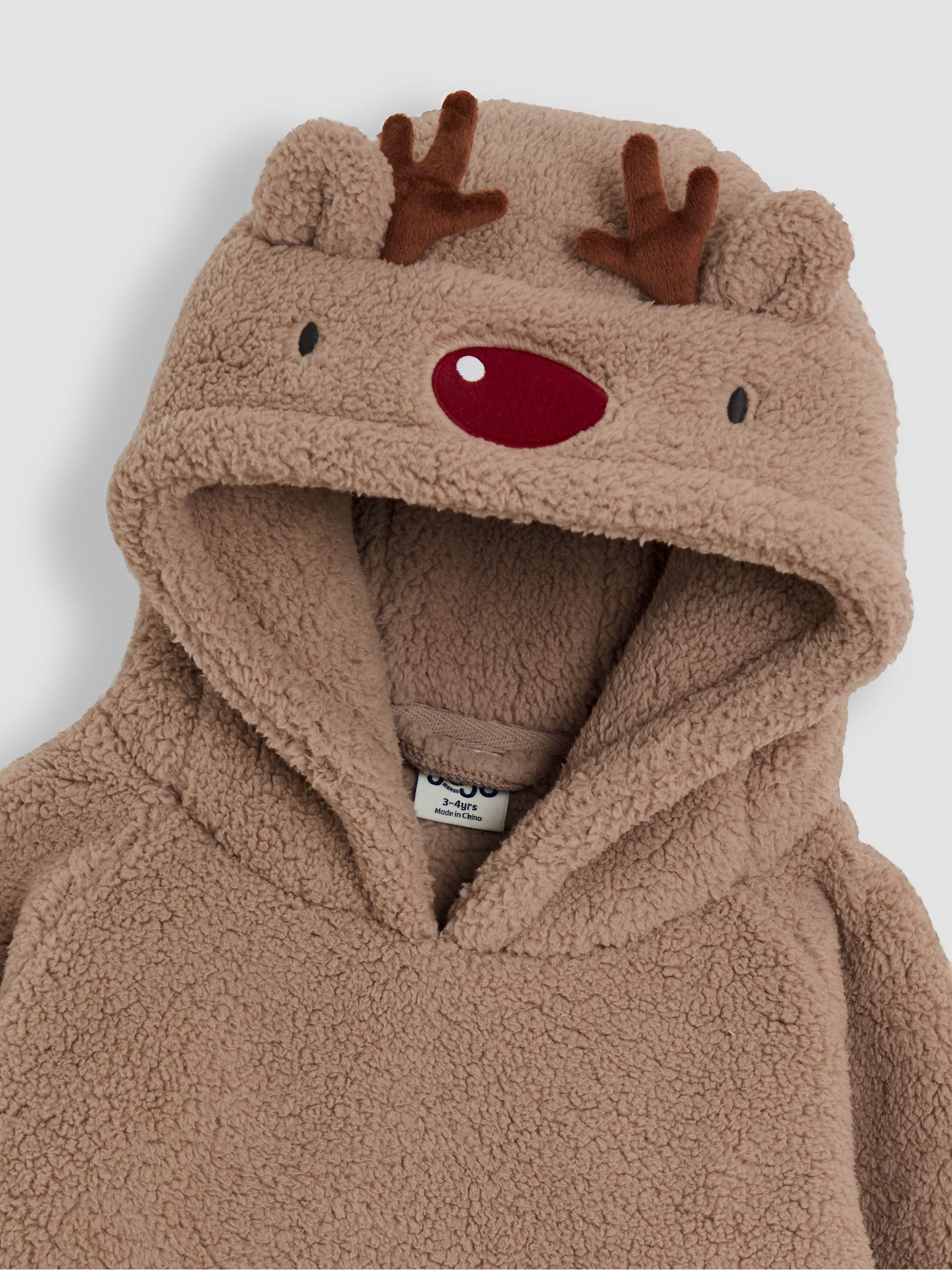 Natural Reindeer Cosy Hooded Blanket - Image 3 of 4