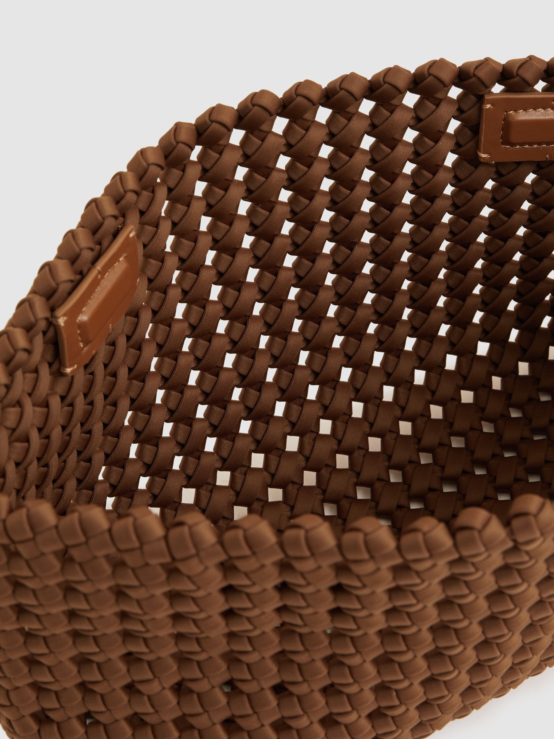 Woven Clutch Bag in Tan - Image 3 of 5