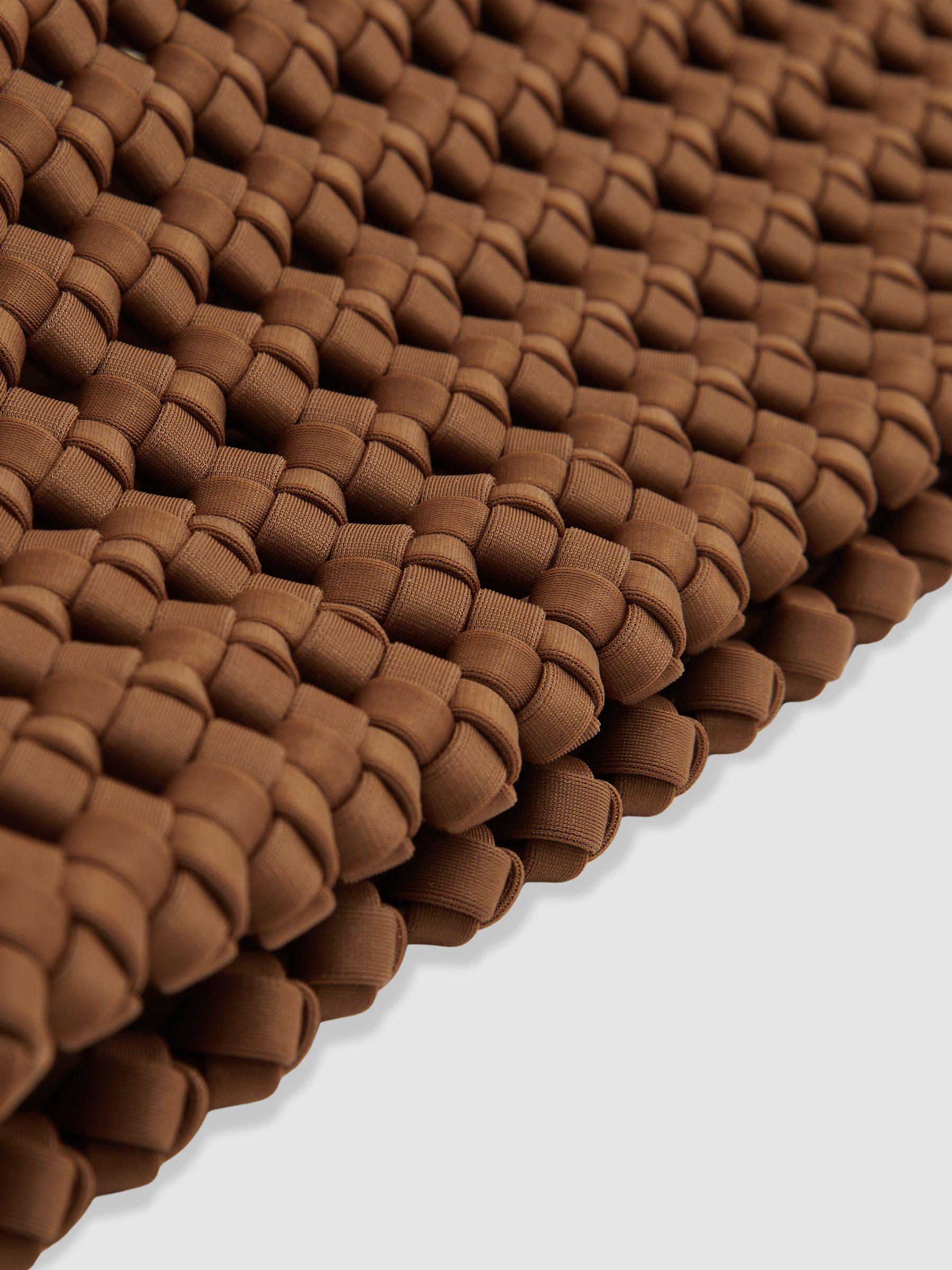 Woven Clutch Bag in Tan - Image 4 of 5