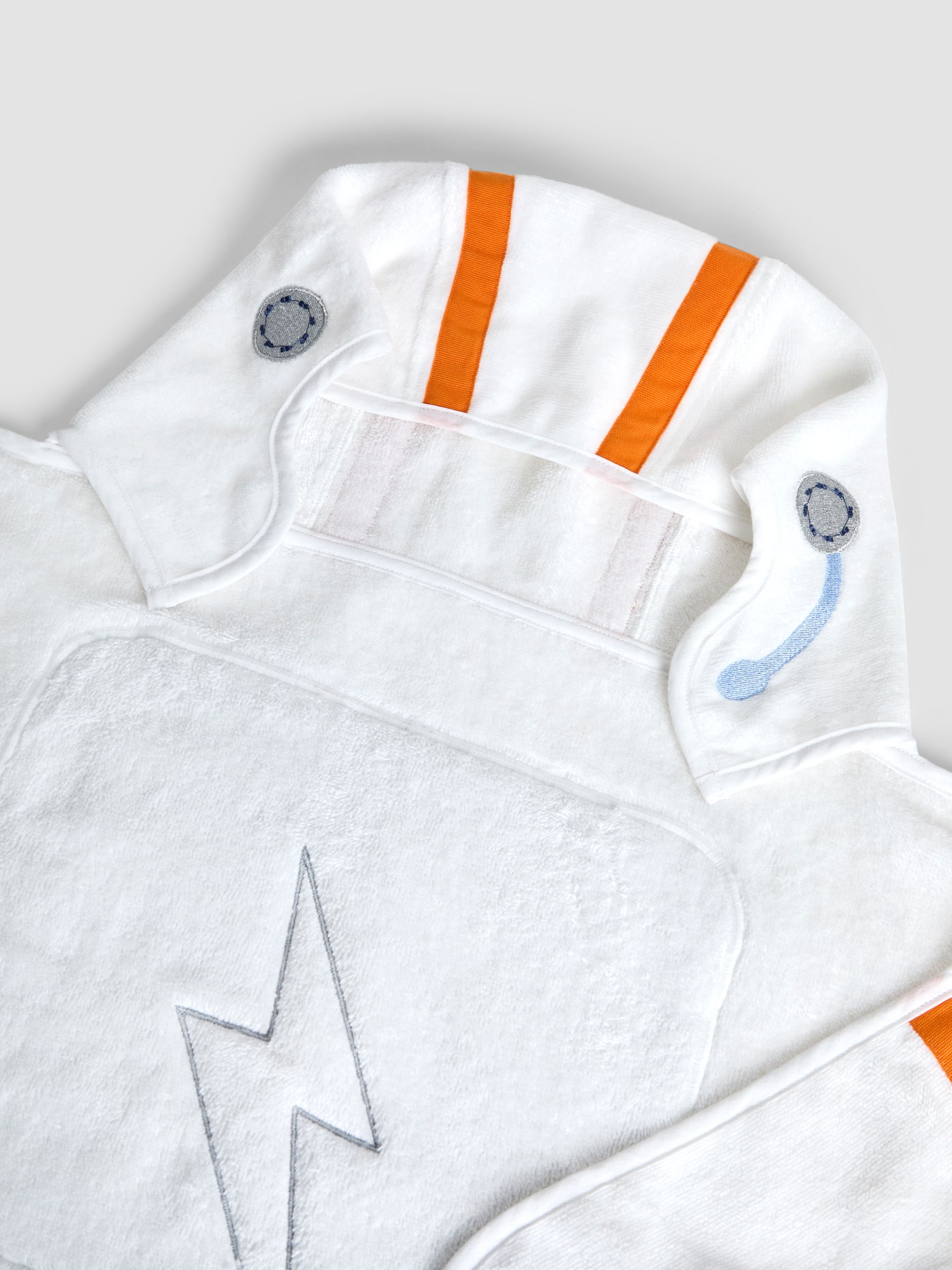 White Space Astronaut Large Hooded Towel | JoJo Maman Bébé USA