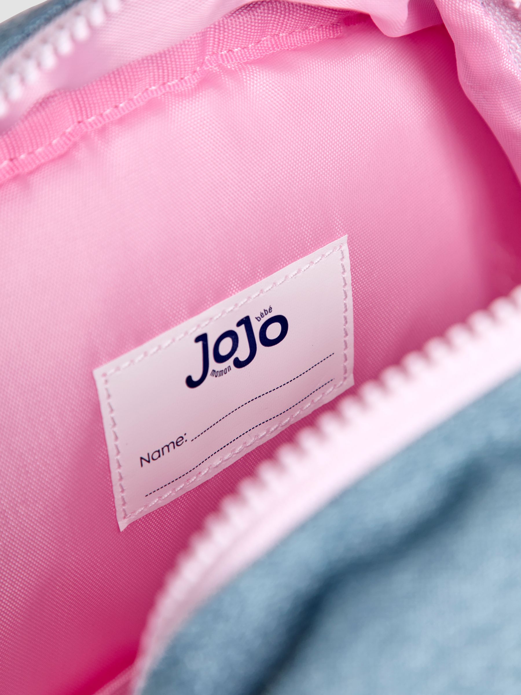 Quilted Denim Embroidered Medium Backpack - Image 8 of 8