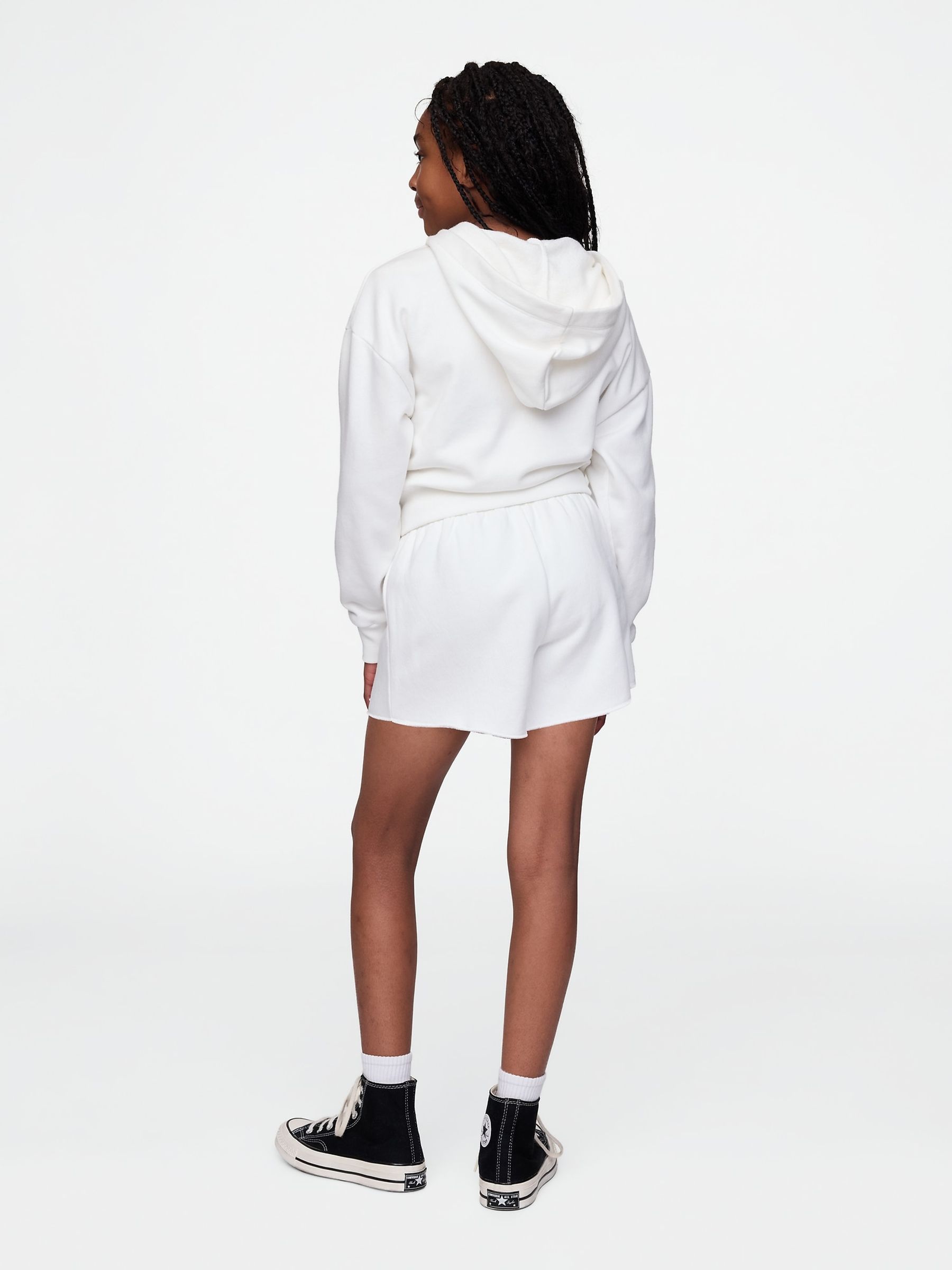 White Vintage Soft Jogger Shorts (4-13yrs) - Image 2 of 4