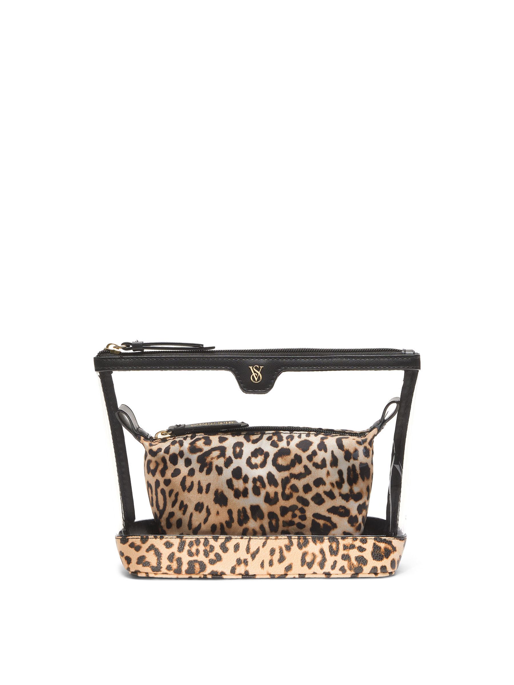 Leopard Brown AM/PM Makeup Bag Duo - Image 1 of 3