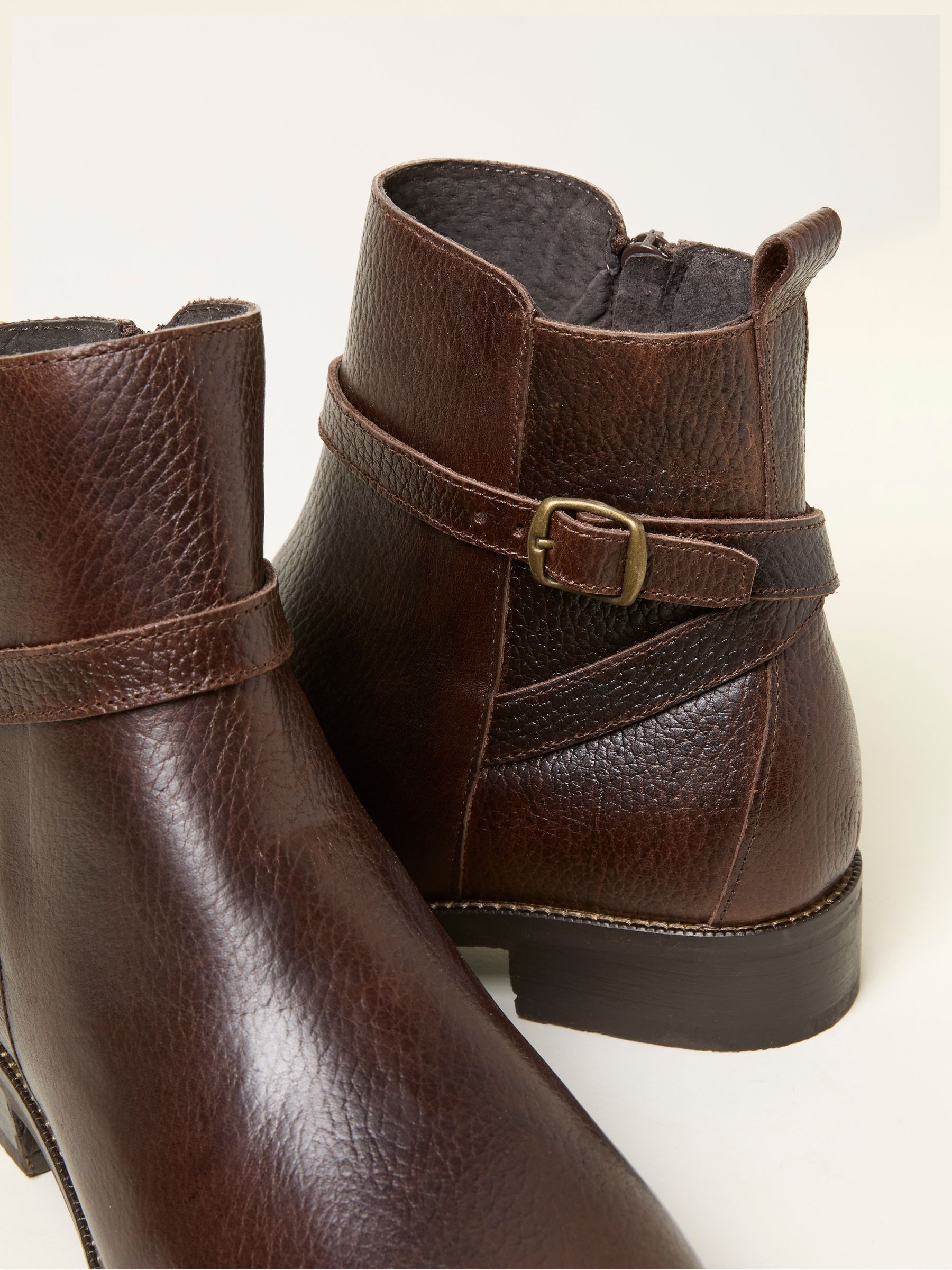 Avery Chocolate Brown Buckle Boot - Image 2 of 3