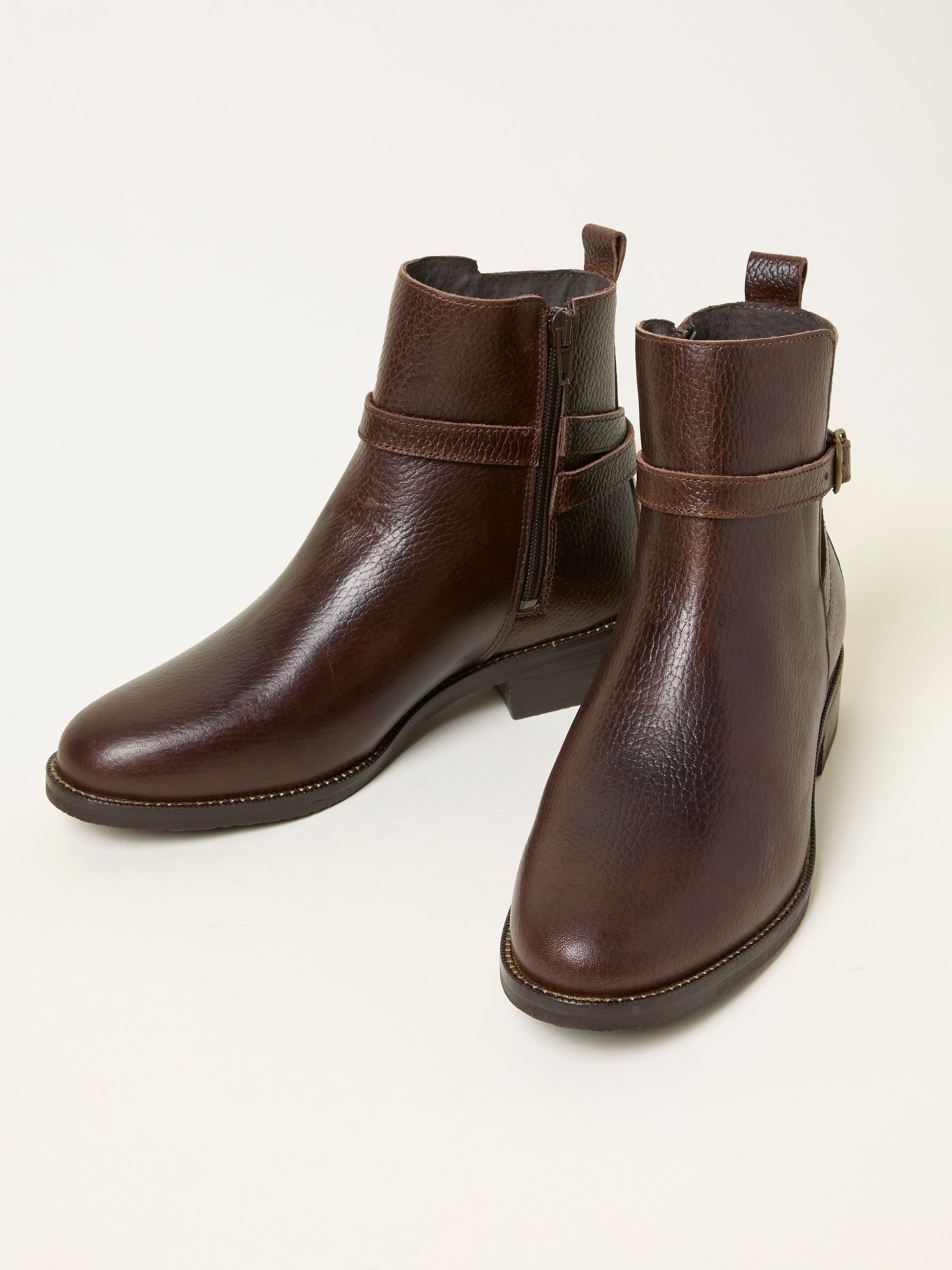 Avery Chocolate Brown Buckle Boot - Image 3 of 3