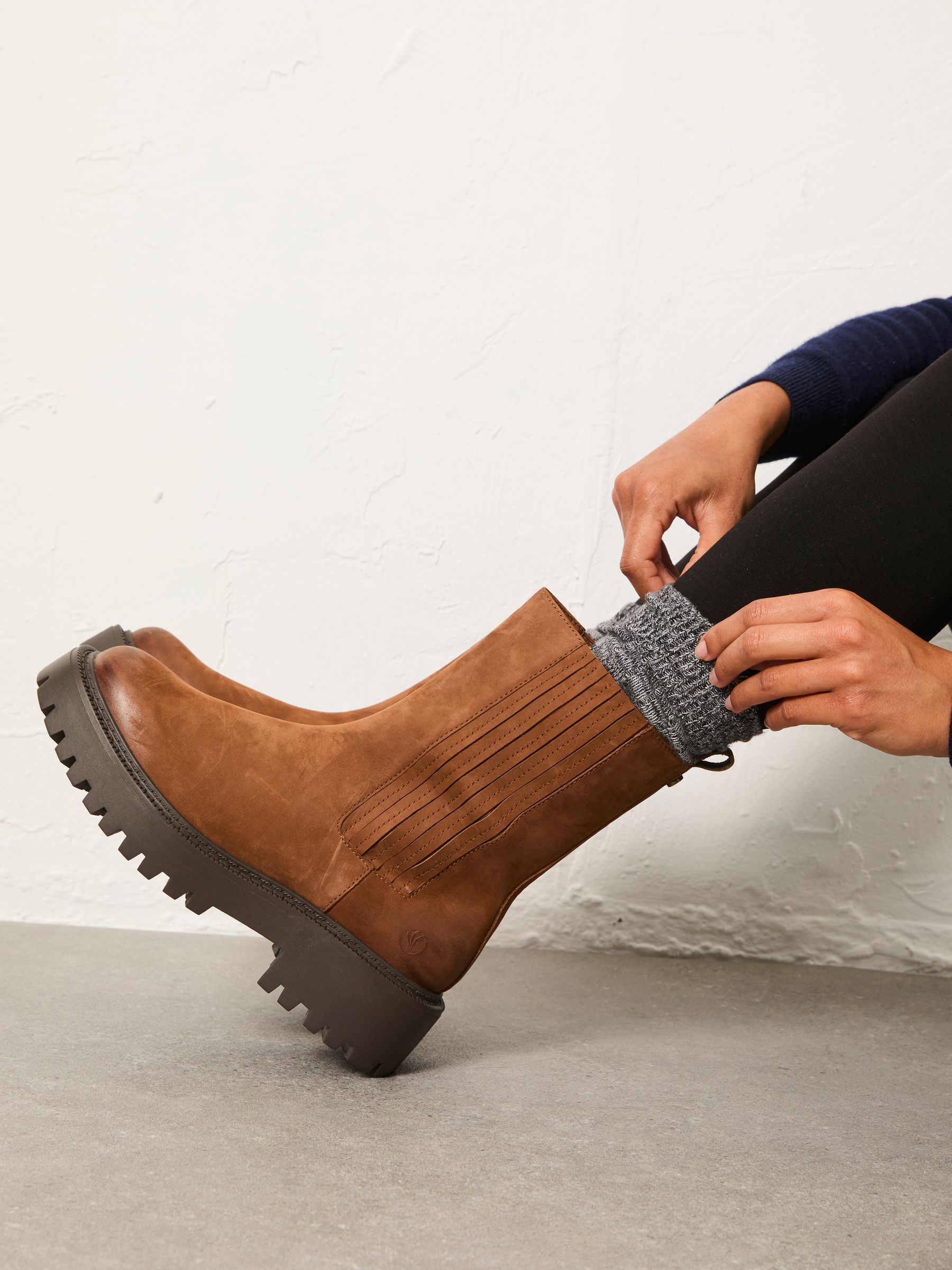 Tan Brown Chunky Tall Chelsea FatFace