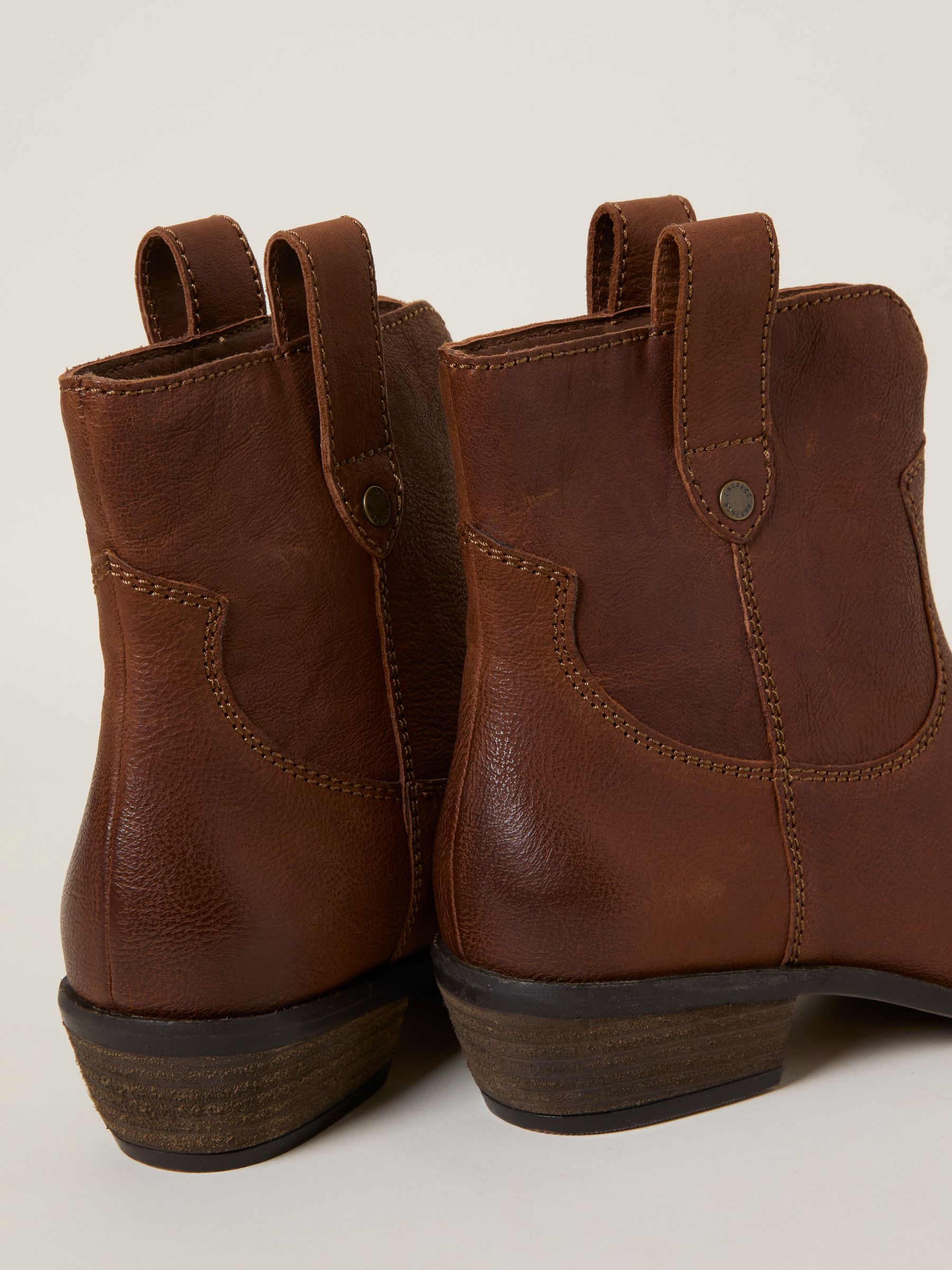 Remi Tan Brown Regular Fit Leather Ankle Boot - Image 4 of 5