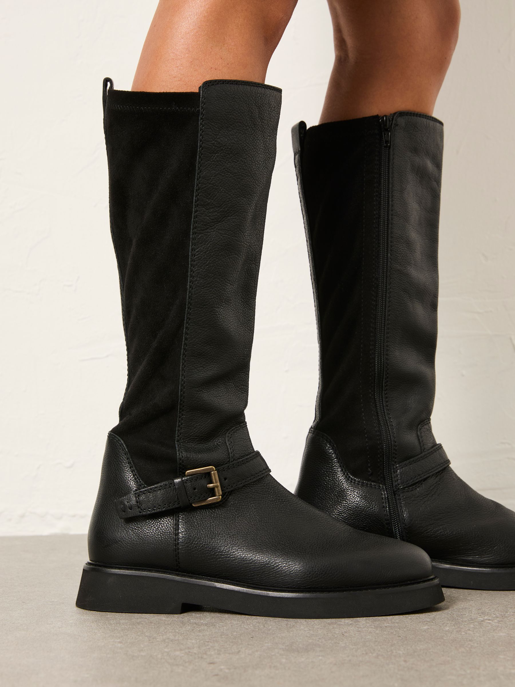 Black Knee High Riding Boot - Image 2 of 5