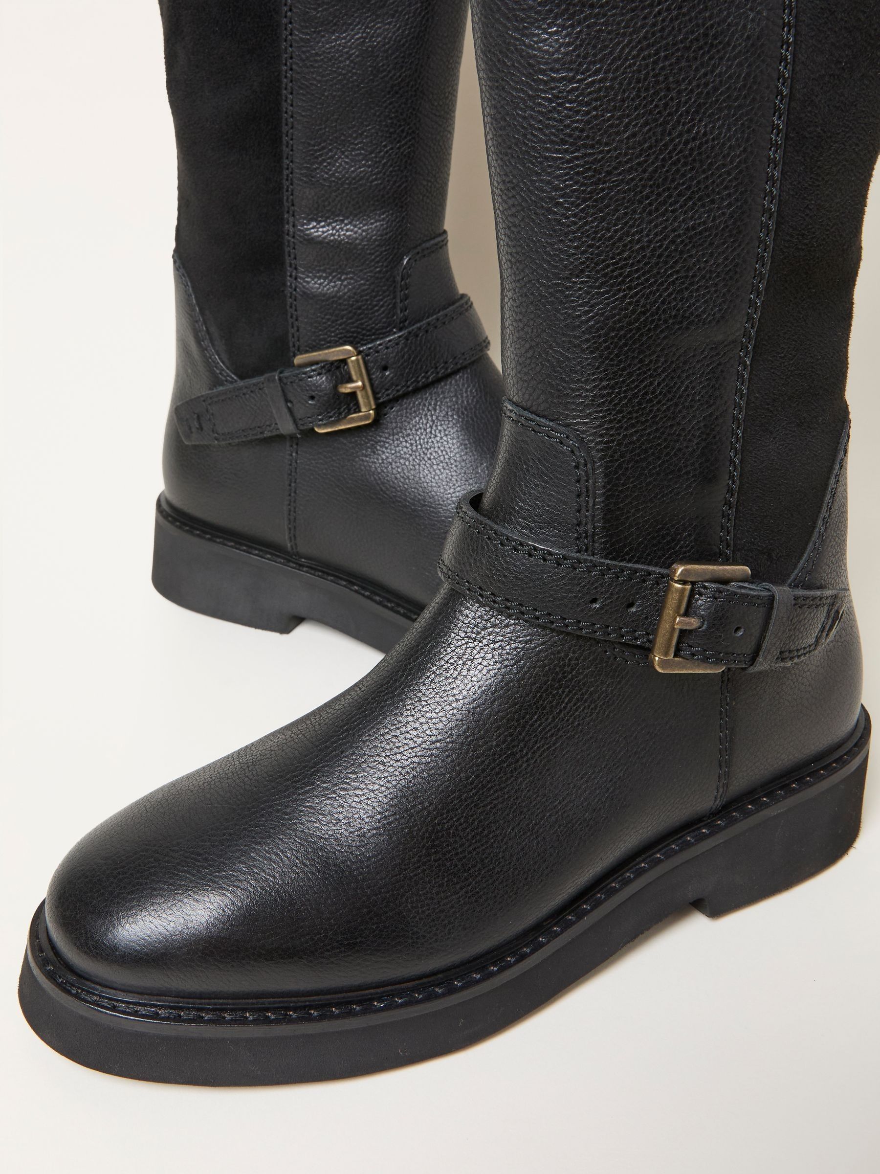 Black Knee High Riding Boot - Image 4 of 5