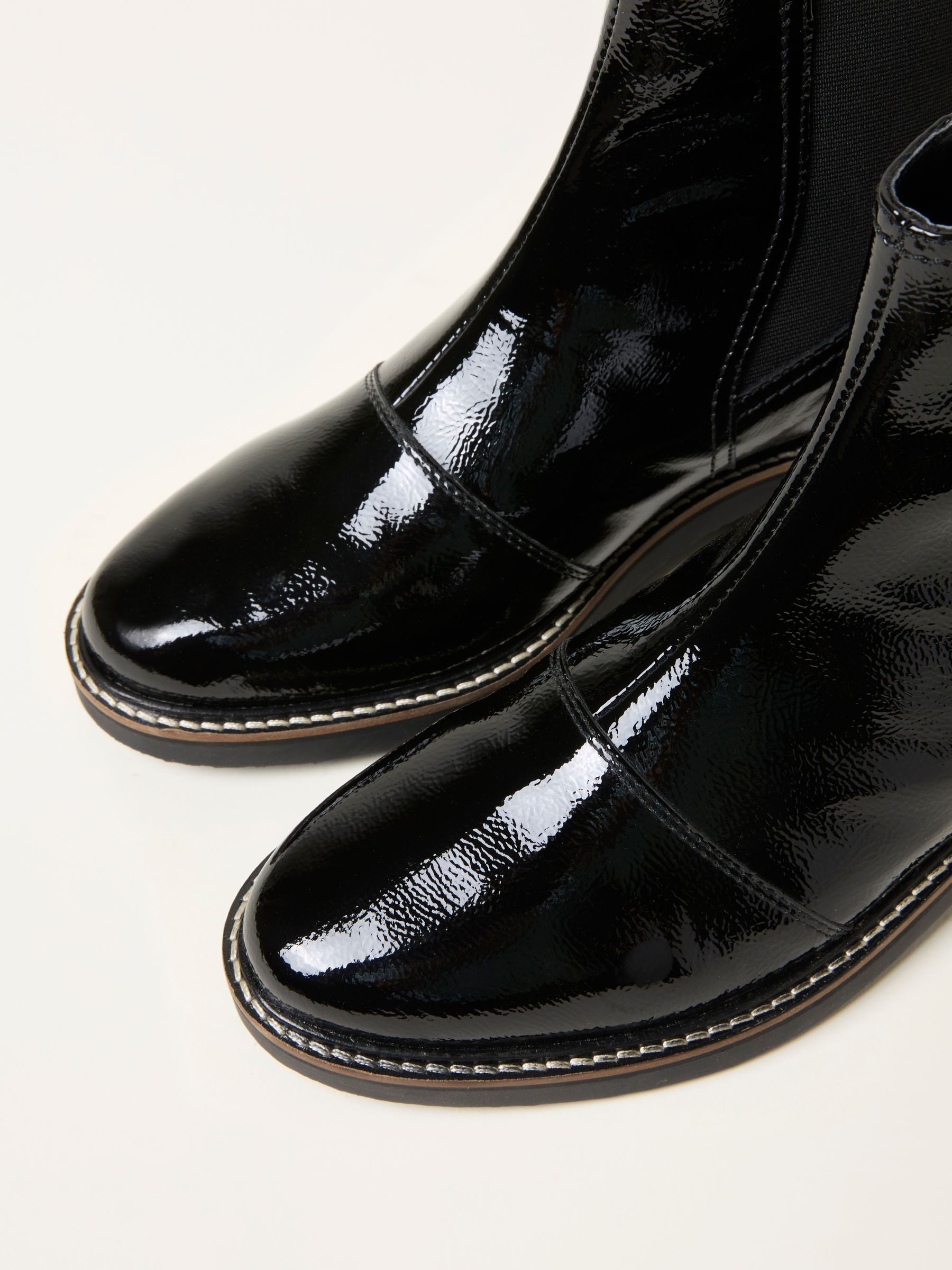 Black Patent Chelsea Boot - Image 2 of 3