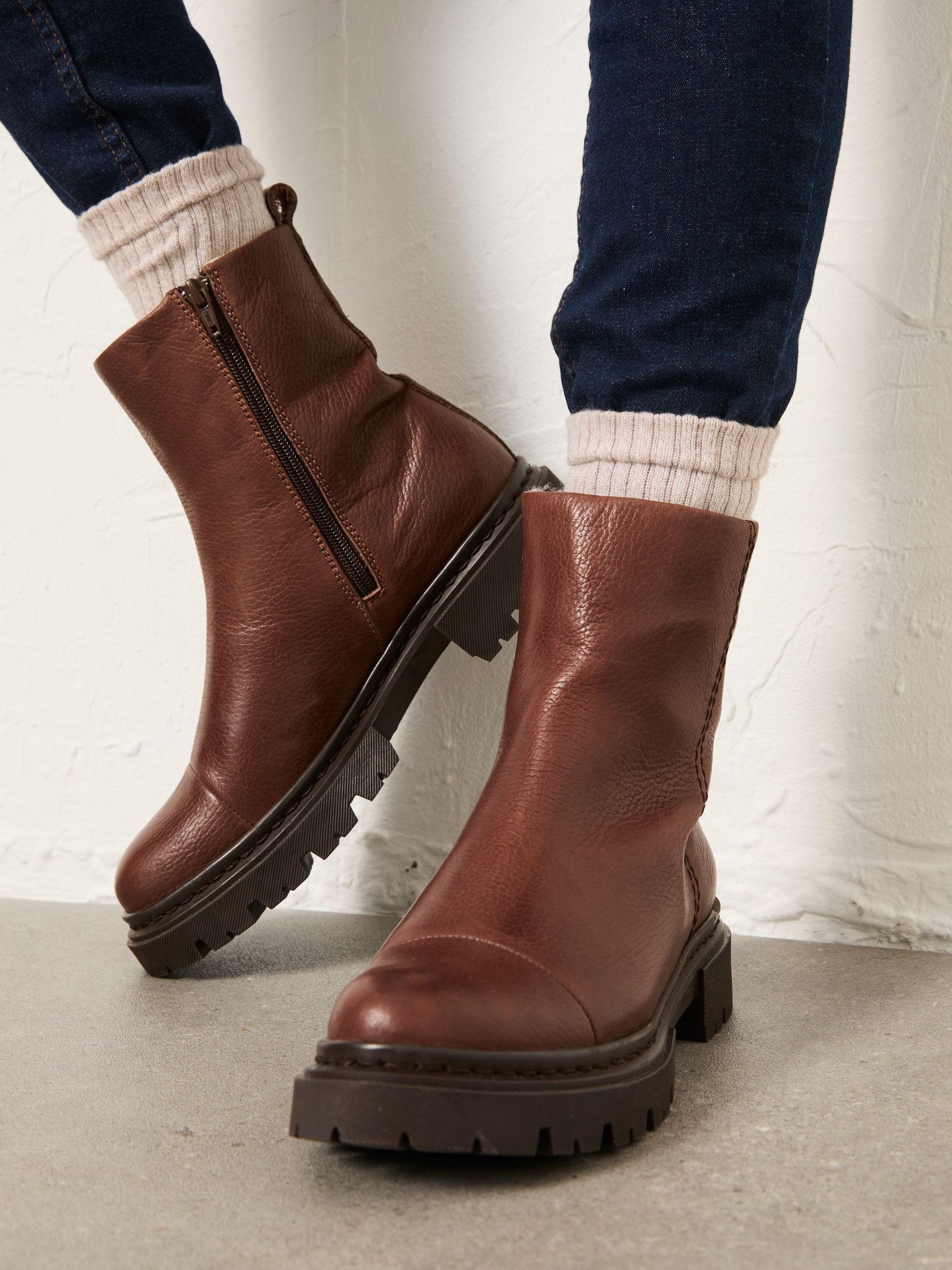 white christmas dresses Can’t Help Myself Chocolate Brown Faux Leather Ankle Boots